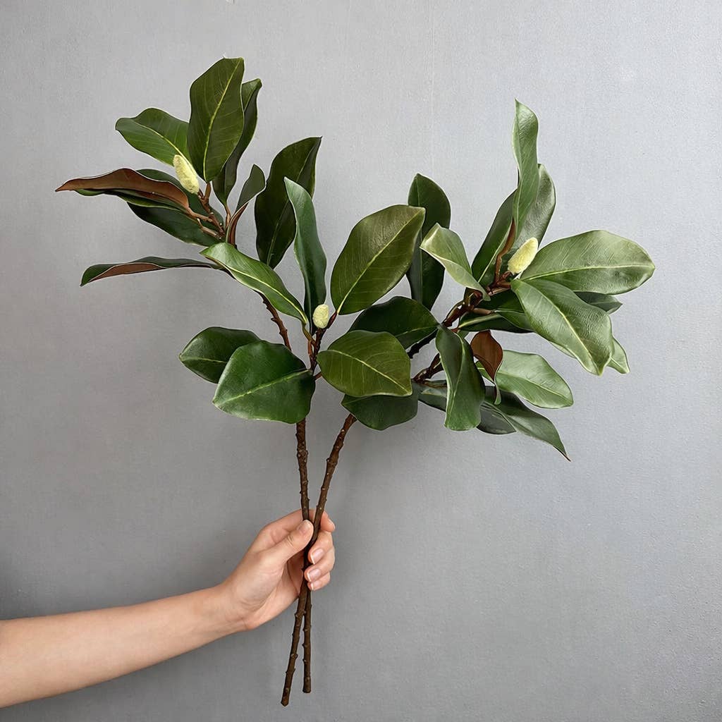 27.5"-Designer’s Pick | Artificial Magnolia Stem 2 Sprays