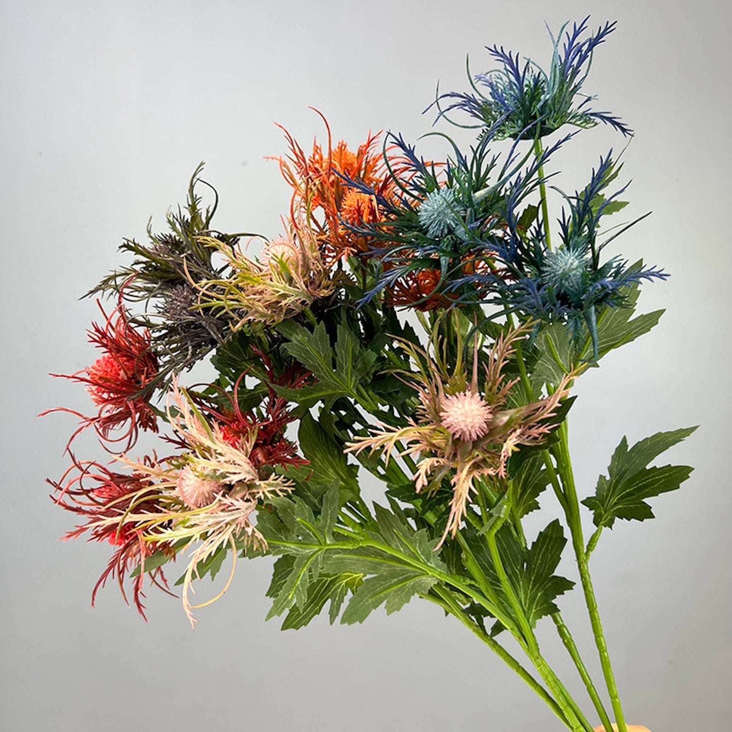 Realistic size,26" Artificial Thistle-3 sprays