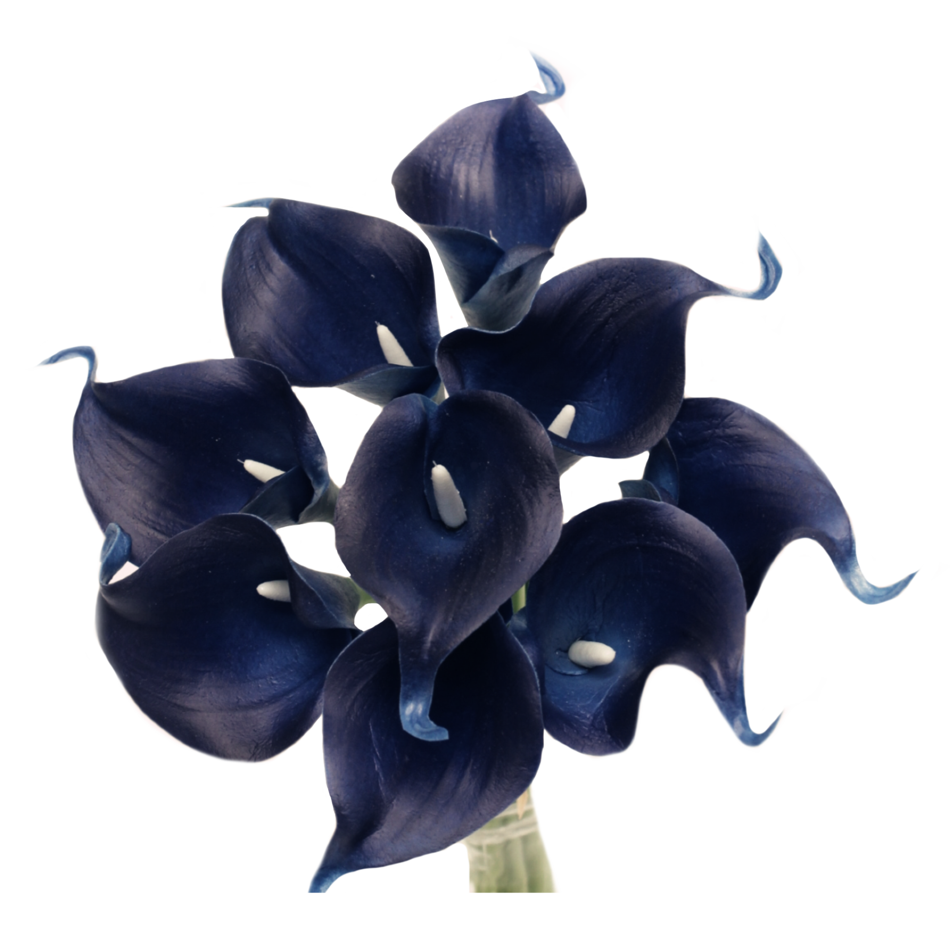 13"-Pack of 10stems-navy theme Real Touch calla lilies