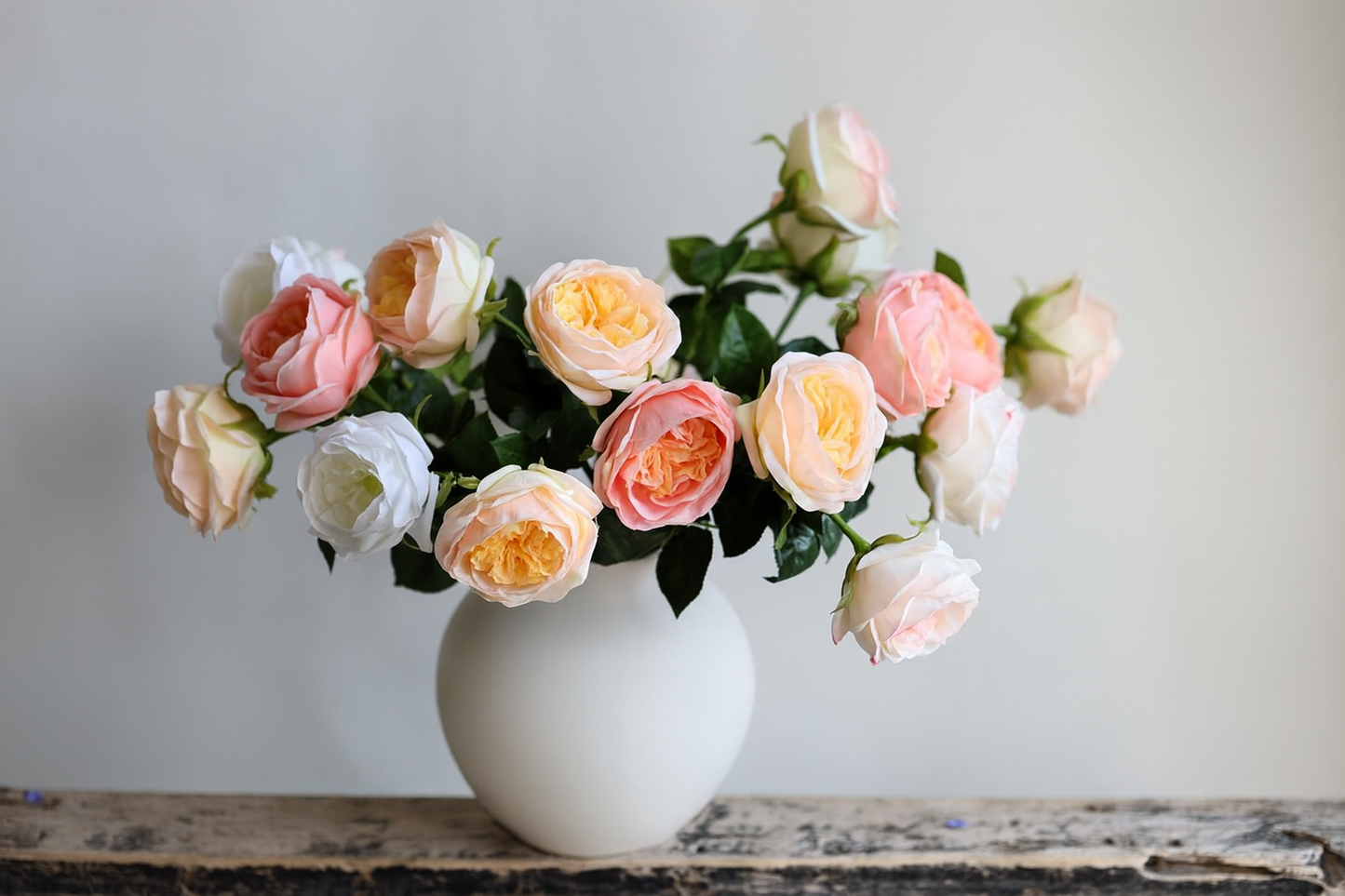 27"Lux Juliet Garden Rose-Moisture-touch coating(6"Bloom)