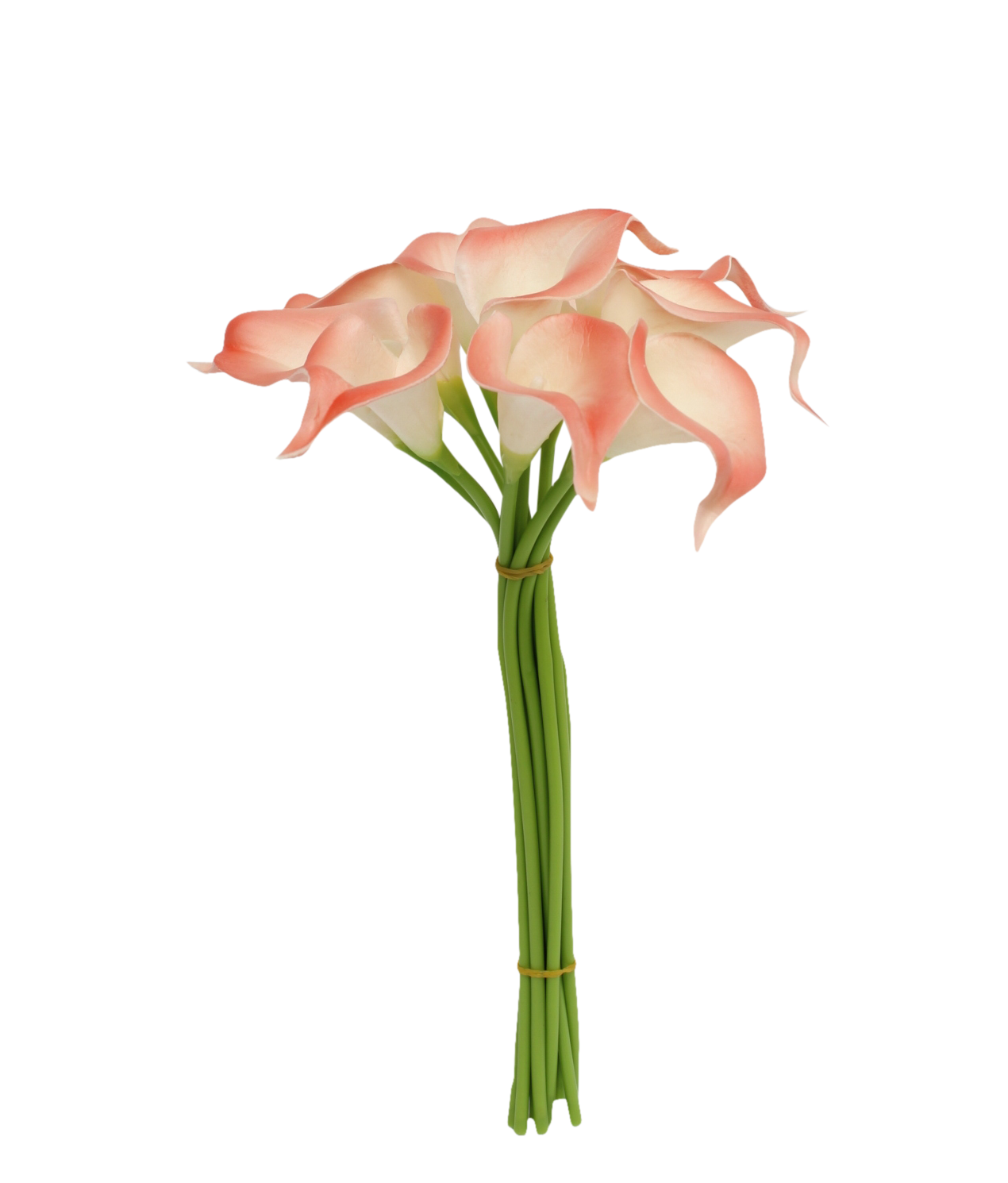 Pack of 10-Real Touch Calla lily-yellow orange color palette