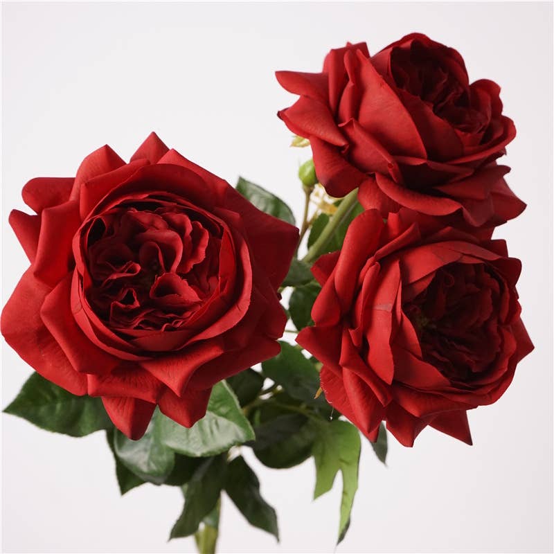 27"-Lux Faux Juliet Rose-Moisturizing Finish-5"Bloom