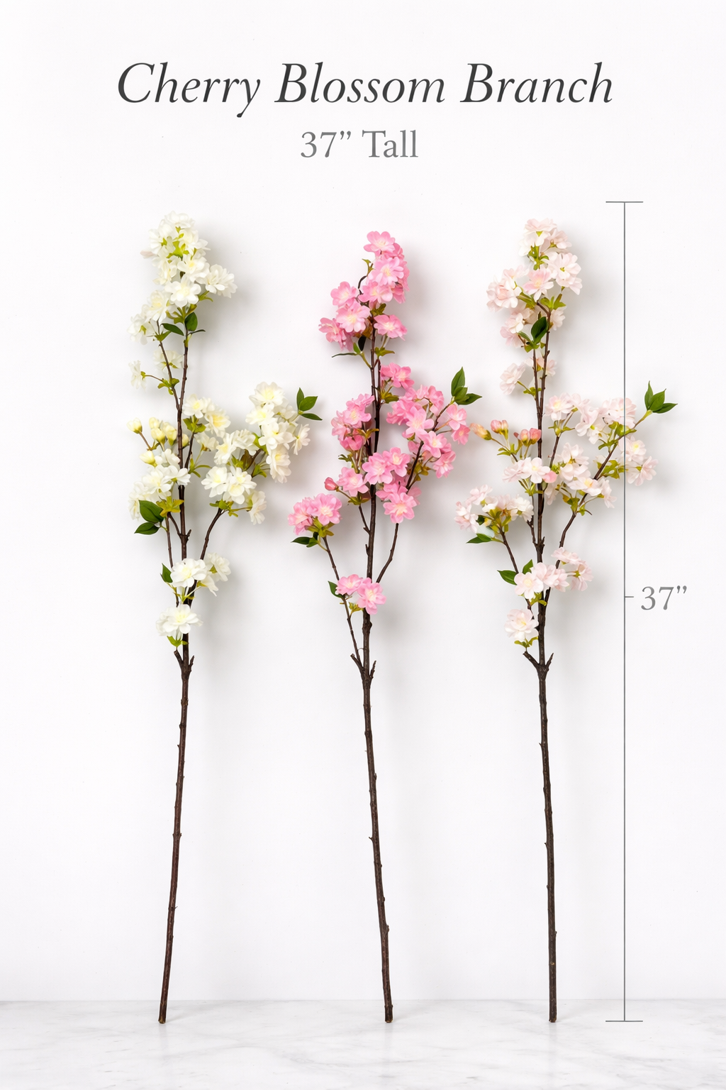 19 or 37”-Designer's Pick-Artificial Cherry Blossom Branch 