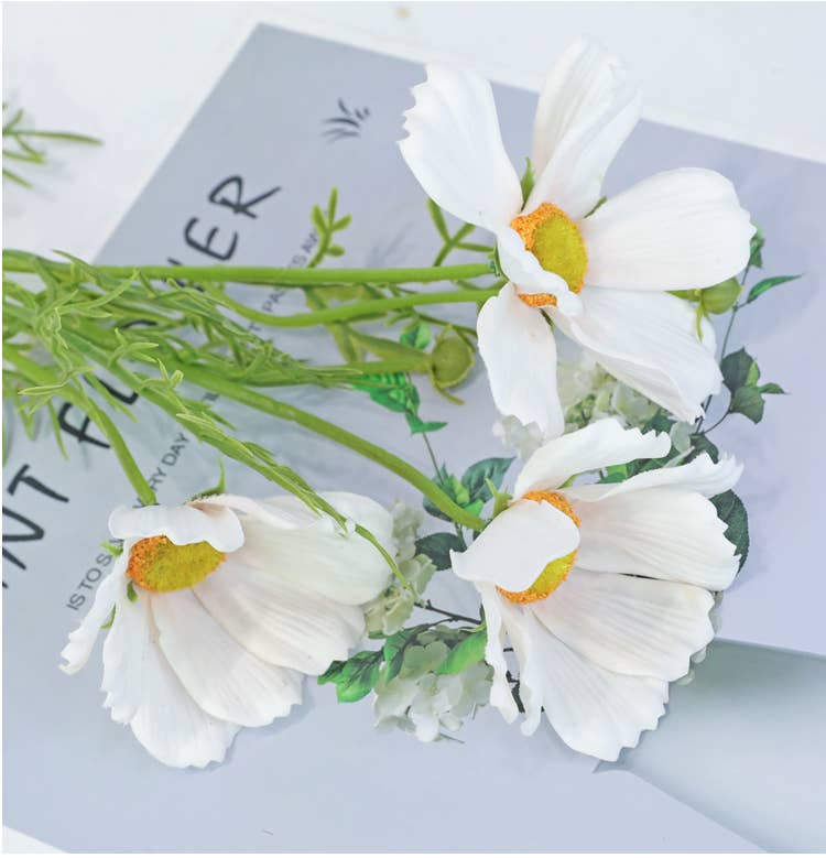 20" Real Touch Cosmos Flowers-vibrant lifelike colors