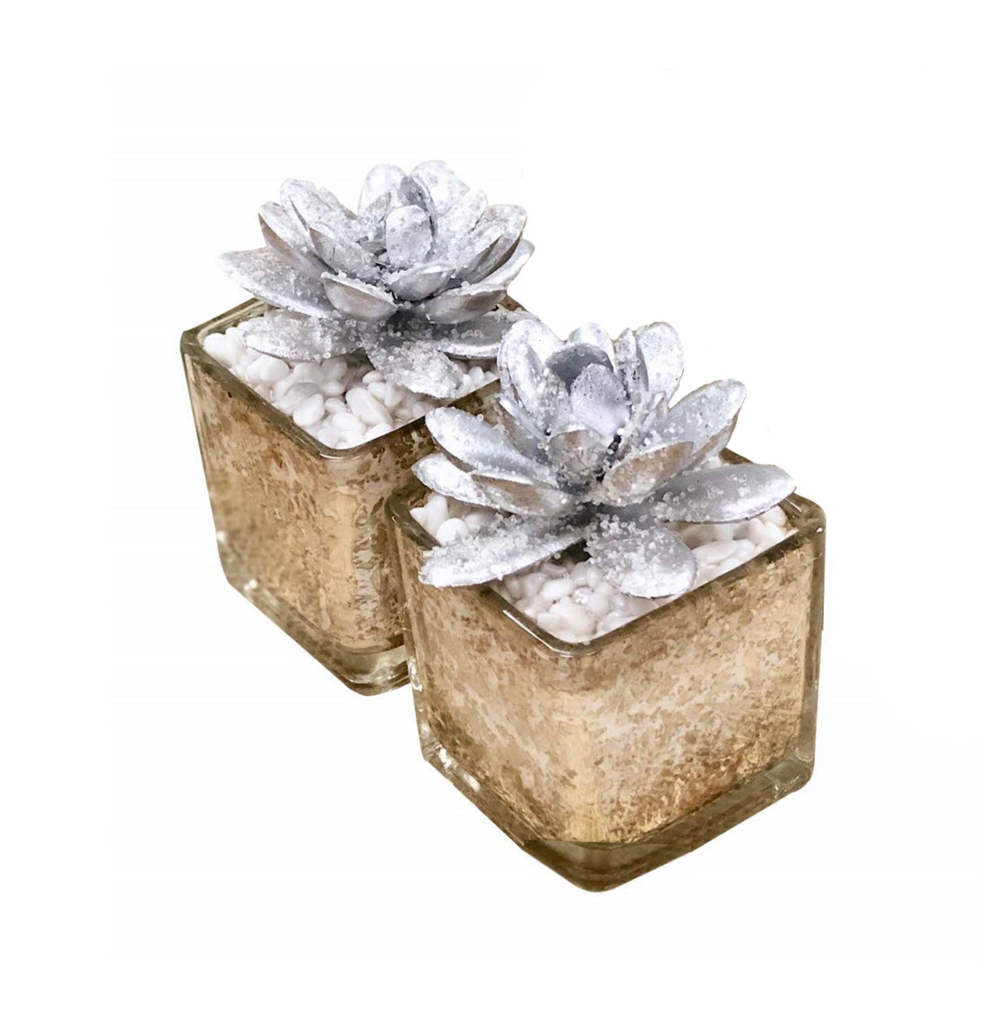 Special Holiday Edition 3" Potted Succulent Faux Echeveria 