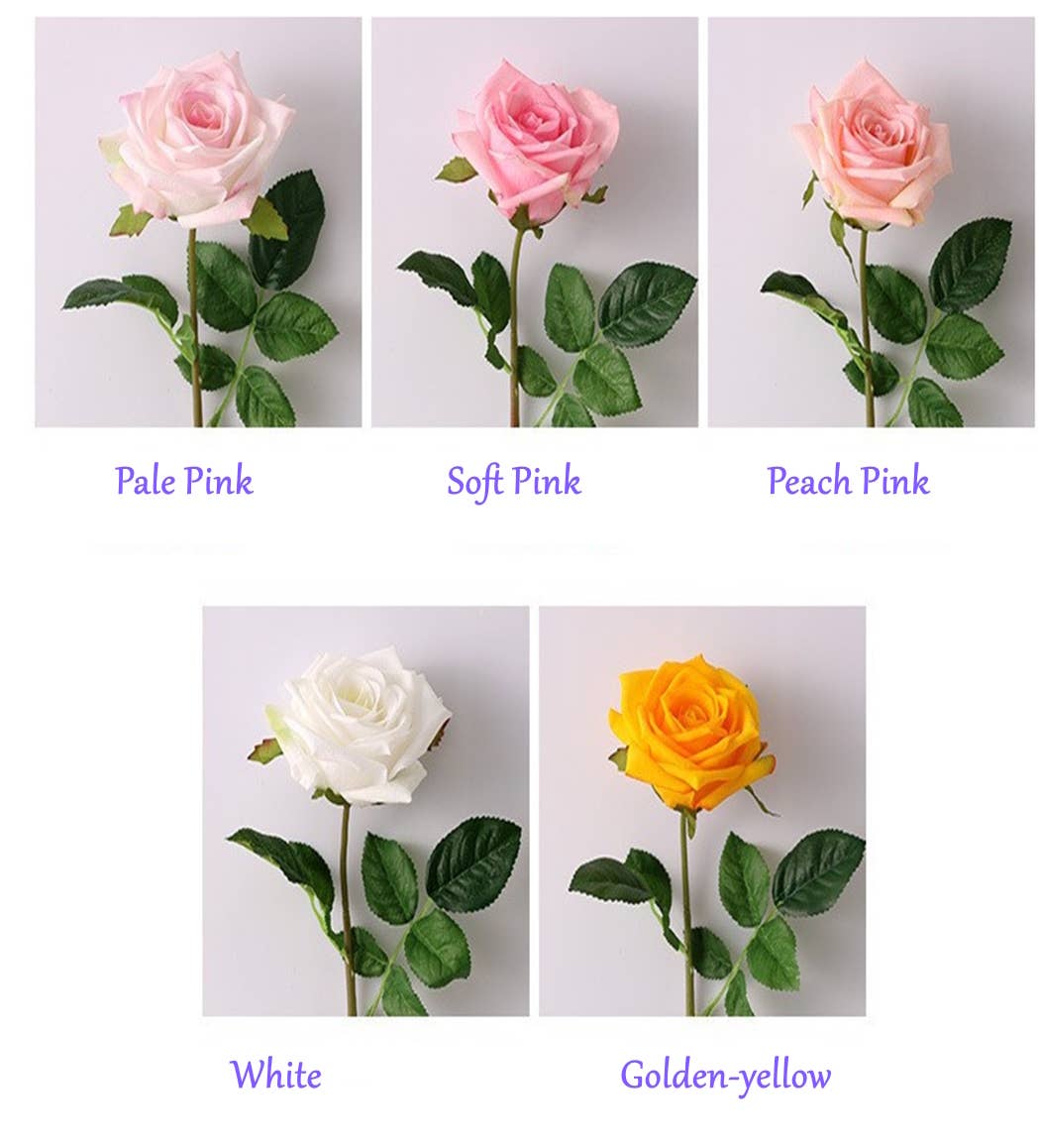 17"Premium-Moisturized coating Real Touch Rose