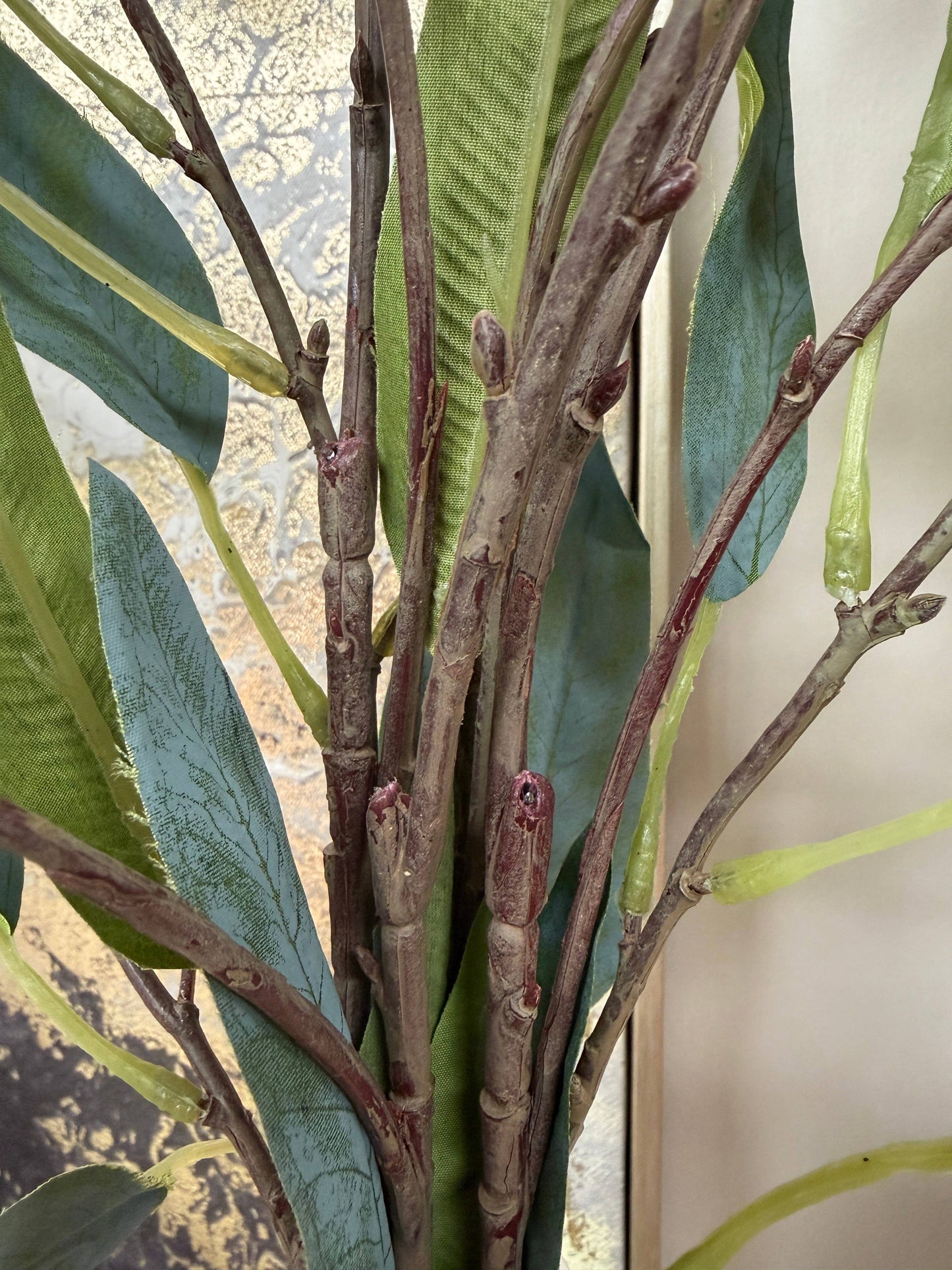 40"Artificial Eucalyptus stem-Polyester fabric made