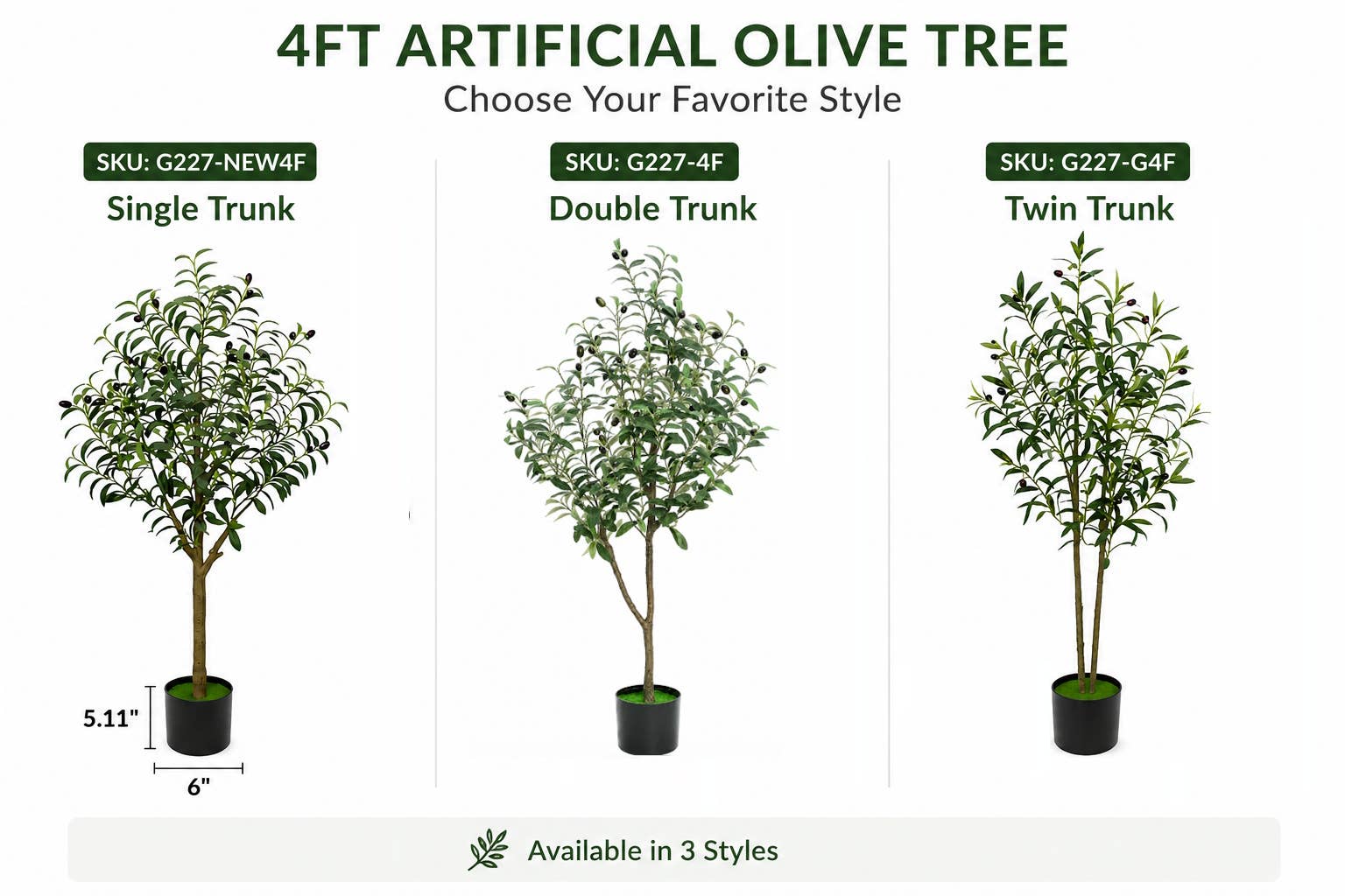 Artificial Realistic Olive Trees-13 sizes