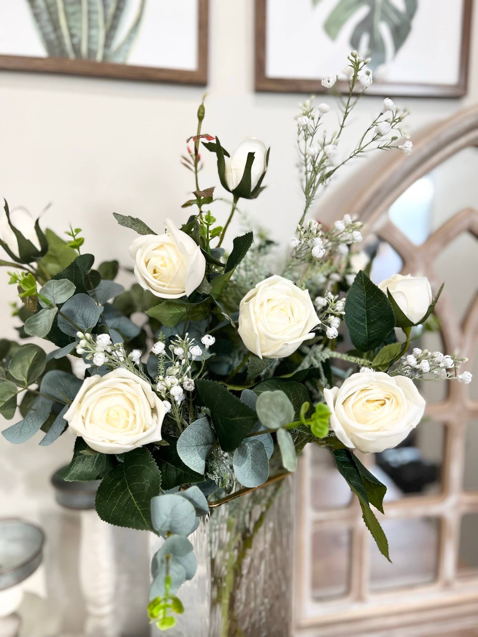 24" Real Touch Rose-3 flowers
