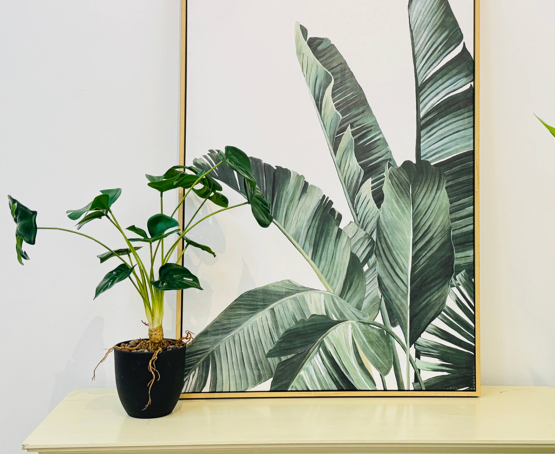 20" Potted Artificial Split Leaf Philodendron Monstera Plant