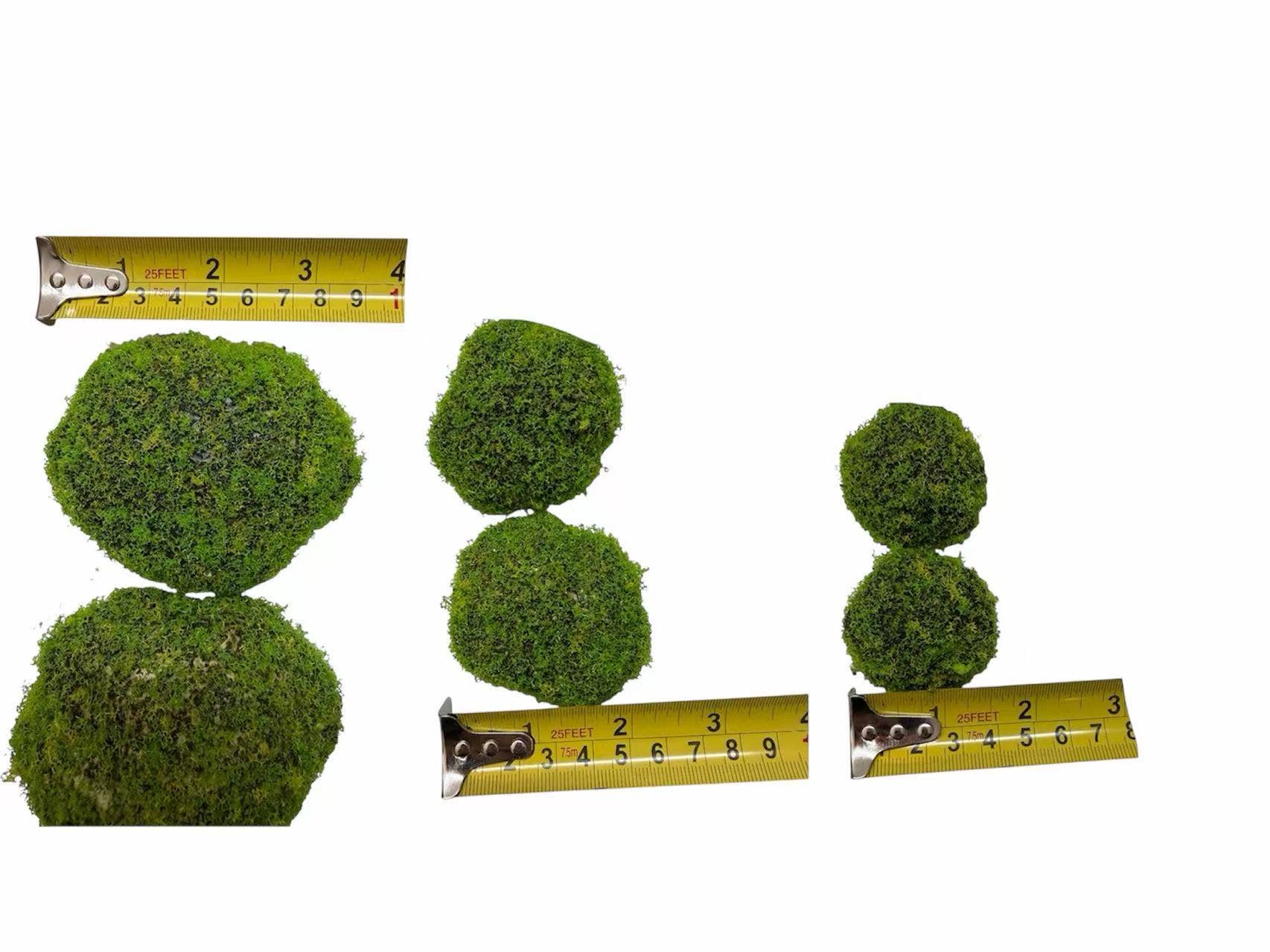 Assorted Sizes (Pack of 12)Artificial Petite Moss Dome Set
