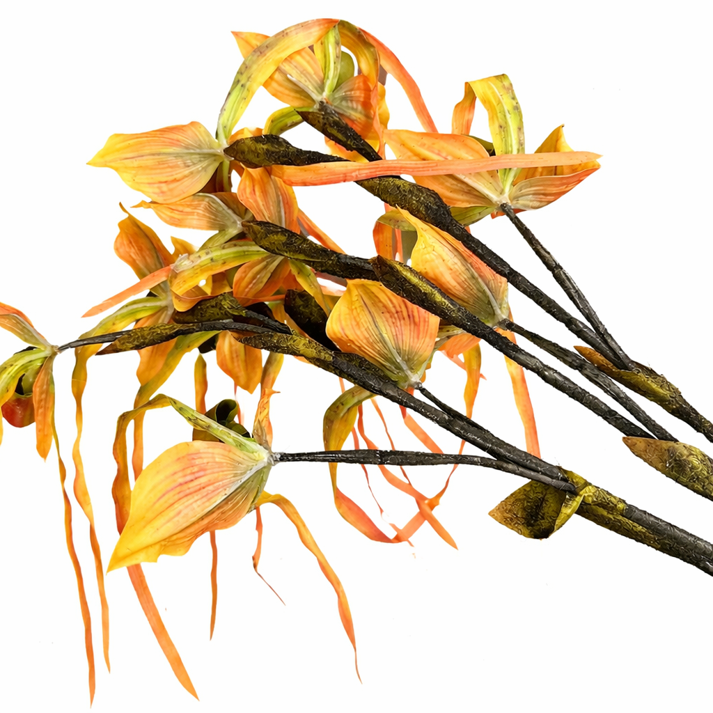 Artificial Soft Touch Bulbophyllum Orchid Stem–Flocked
