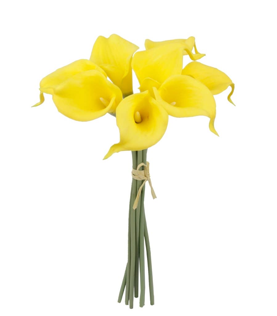 Pack of 10-Real Touch Calla lily-yellow orange color palette