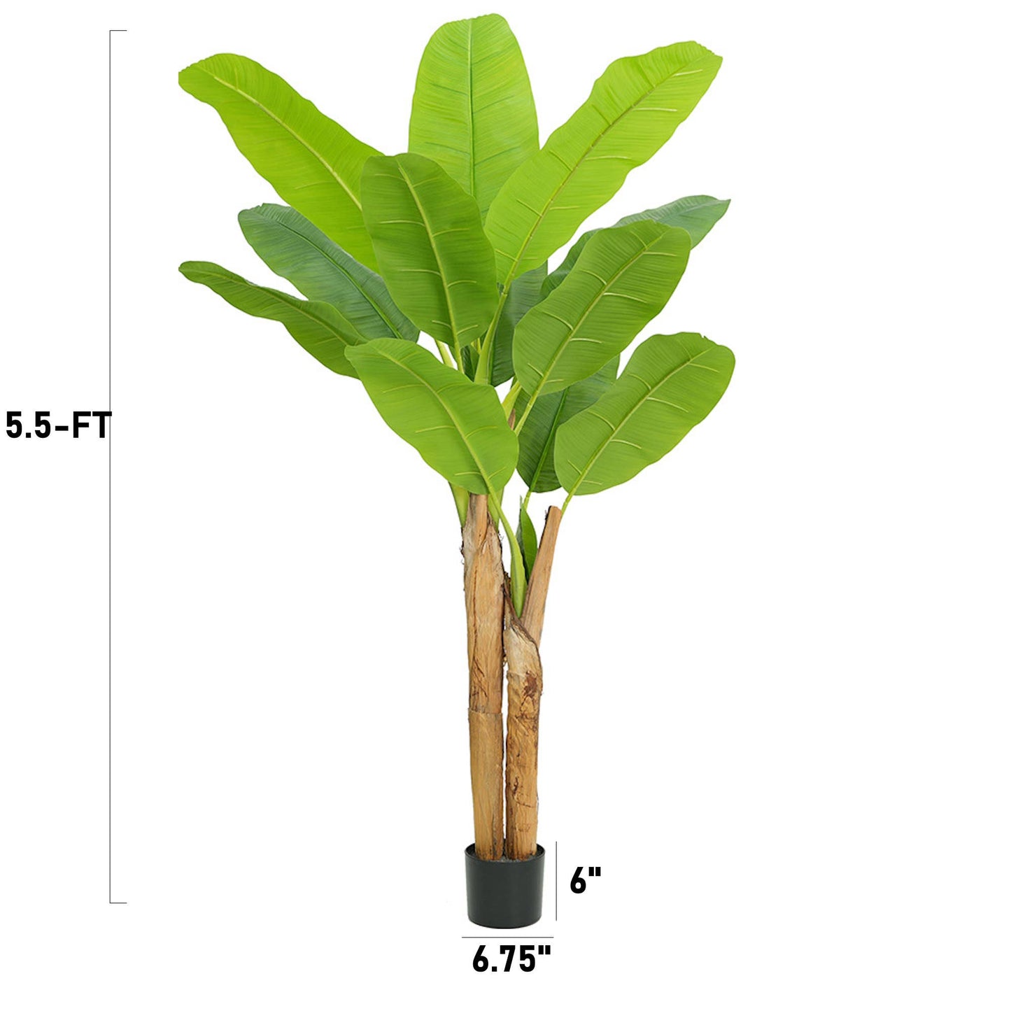 Large Artificial Banana Tree-PE Leaves Lifelike Trunk