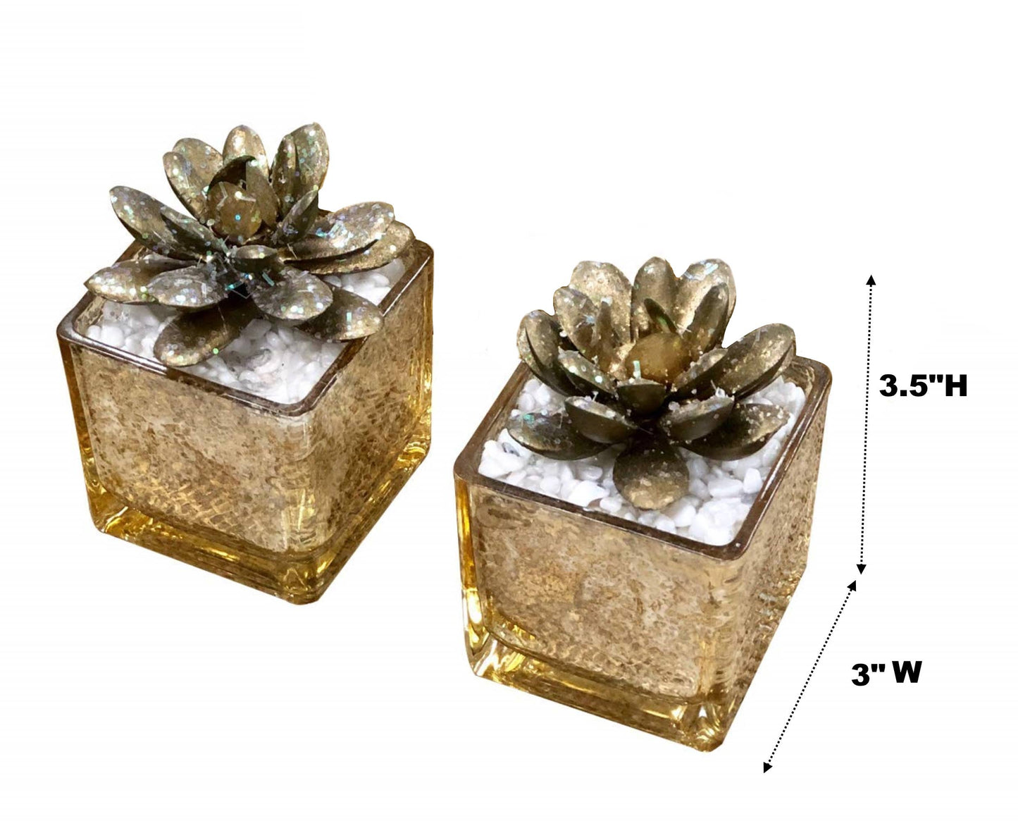 Special Holiday Edition 3" Potted Succulent Faux Echeveria 