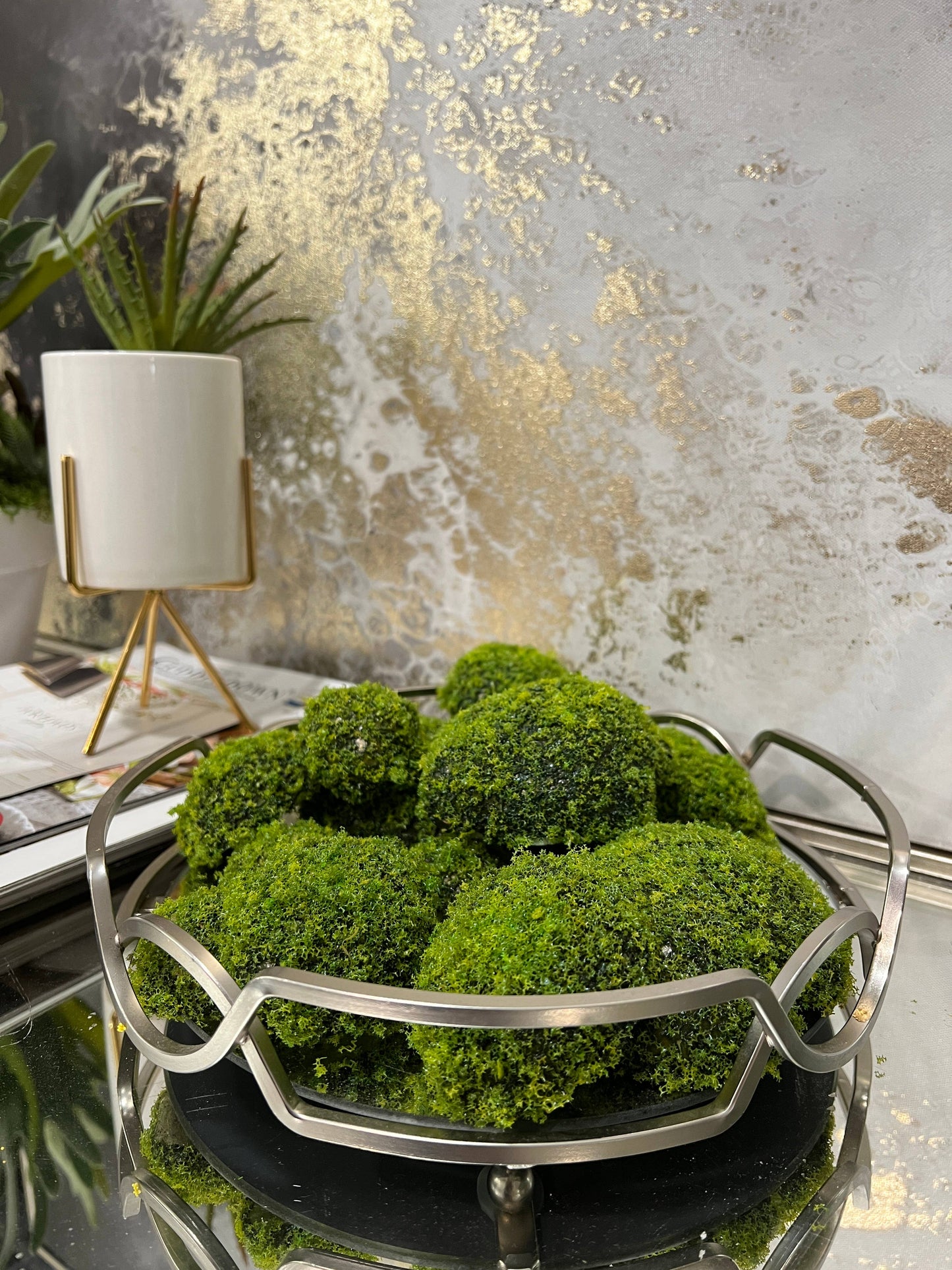 Assorted Sizes (Pack of 12)Artificial Petite Moss Dome Set