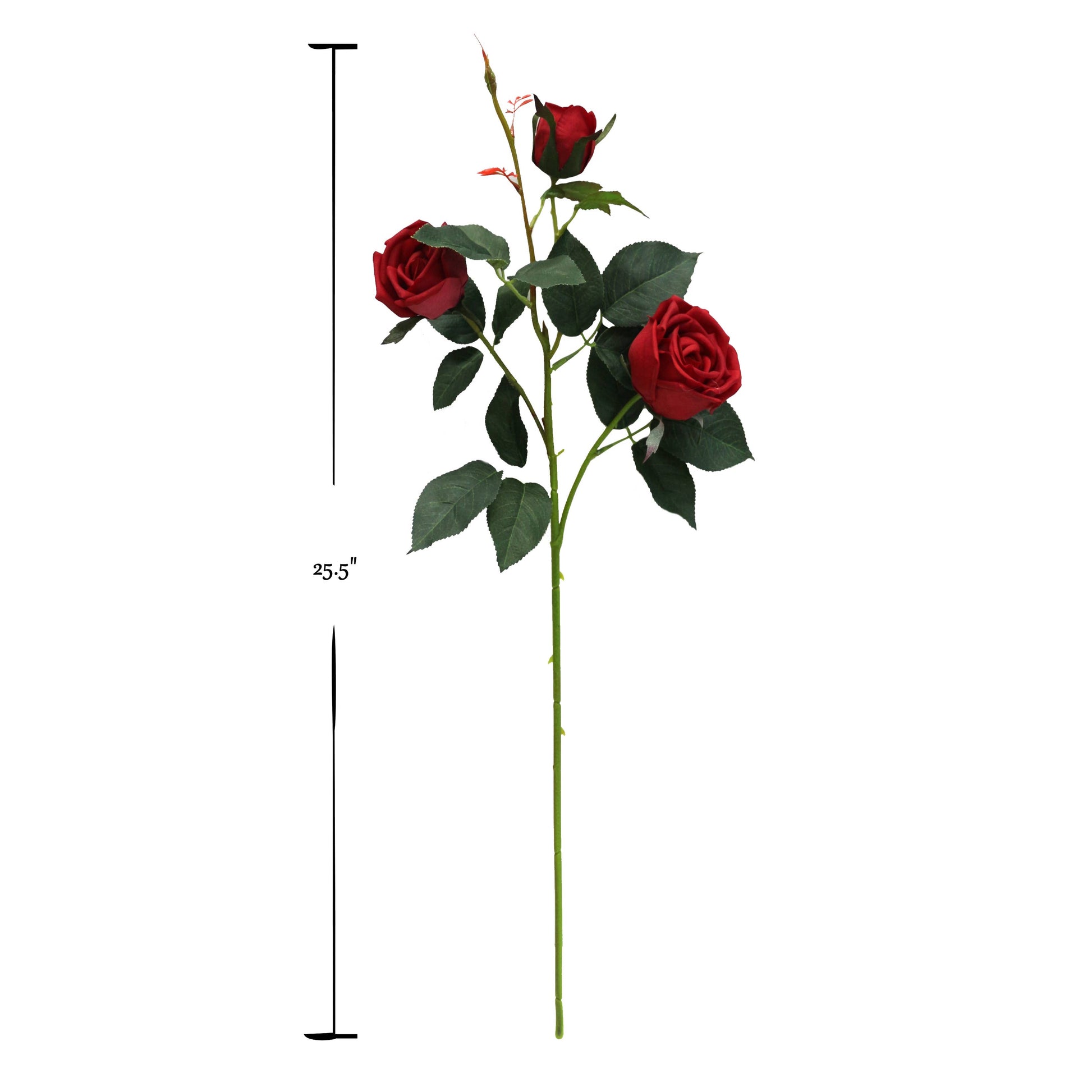 24" Real Touch Rose-3 flowers