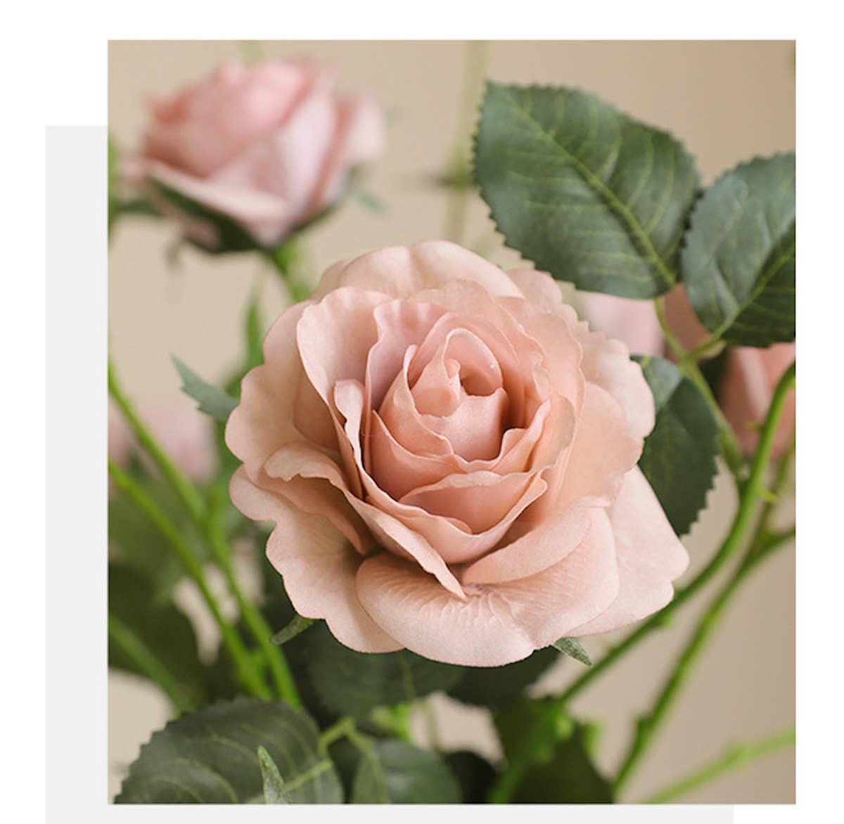 29"-Real Touch Artificial Rose Stem-6 blooms