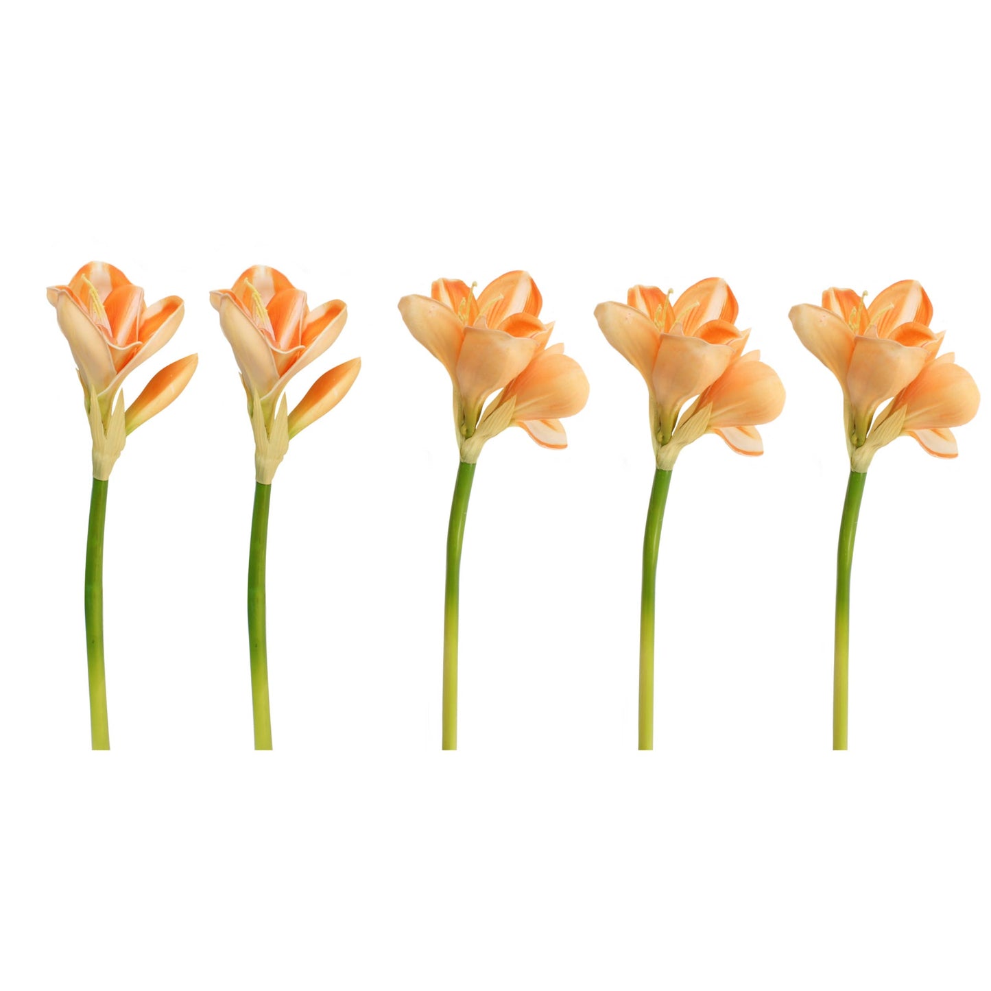 12" Real Touch faux Amaryllis-8 blooms 2 buds