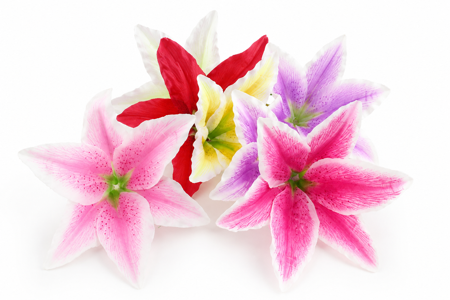 Final Stock-6"Bloom Artificial Polyester Lily Flower Head