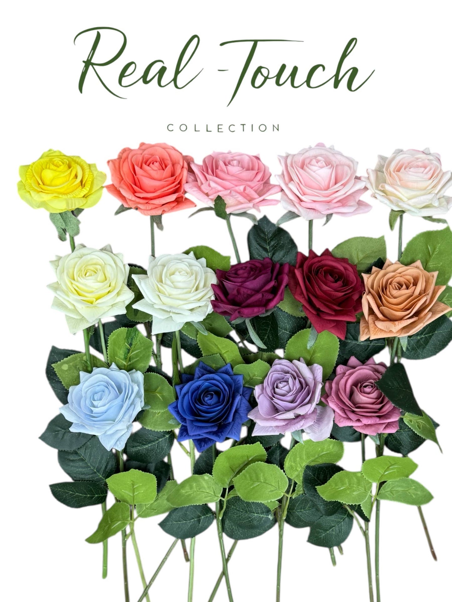 Pack of 50 stems-Ultra Realistic Rose-17"