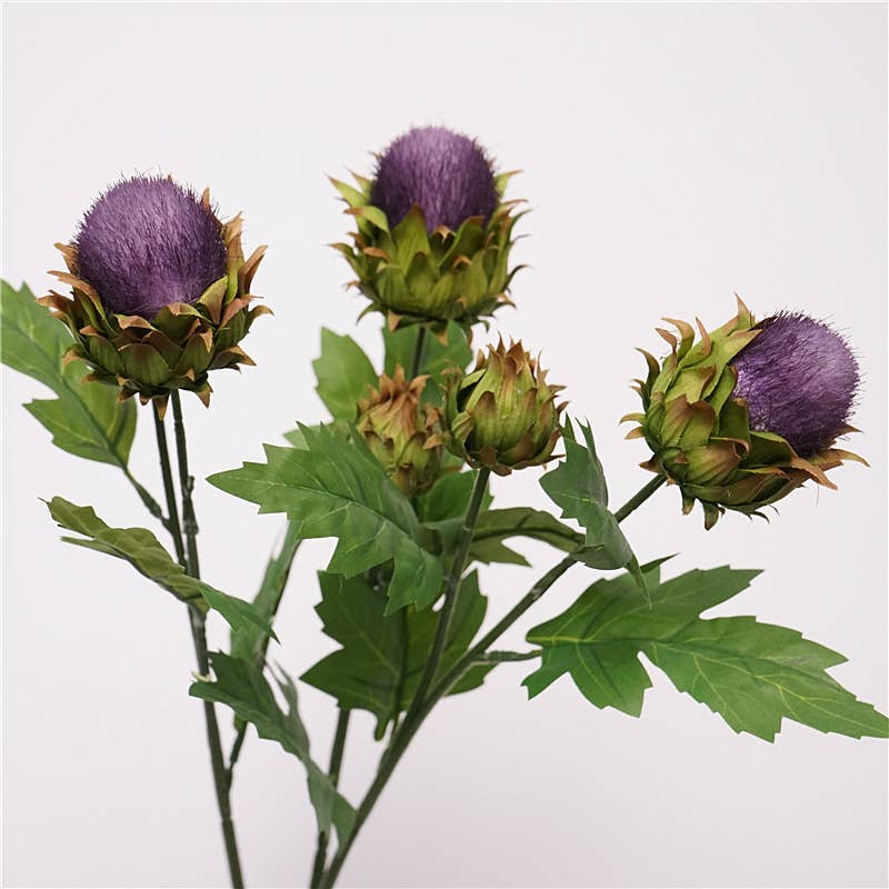 19.5" Artificial Globe Thistle Stem-Light weight-2 buds