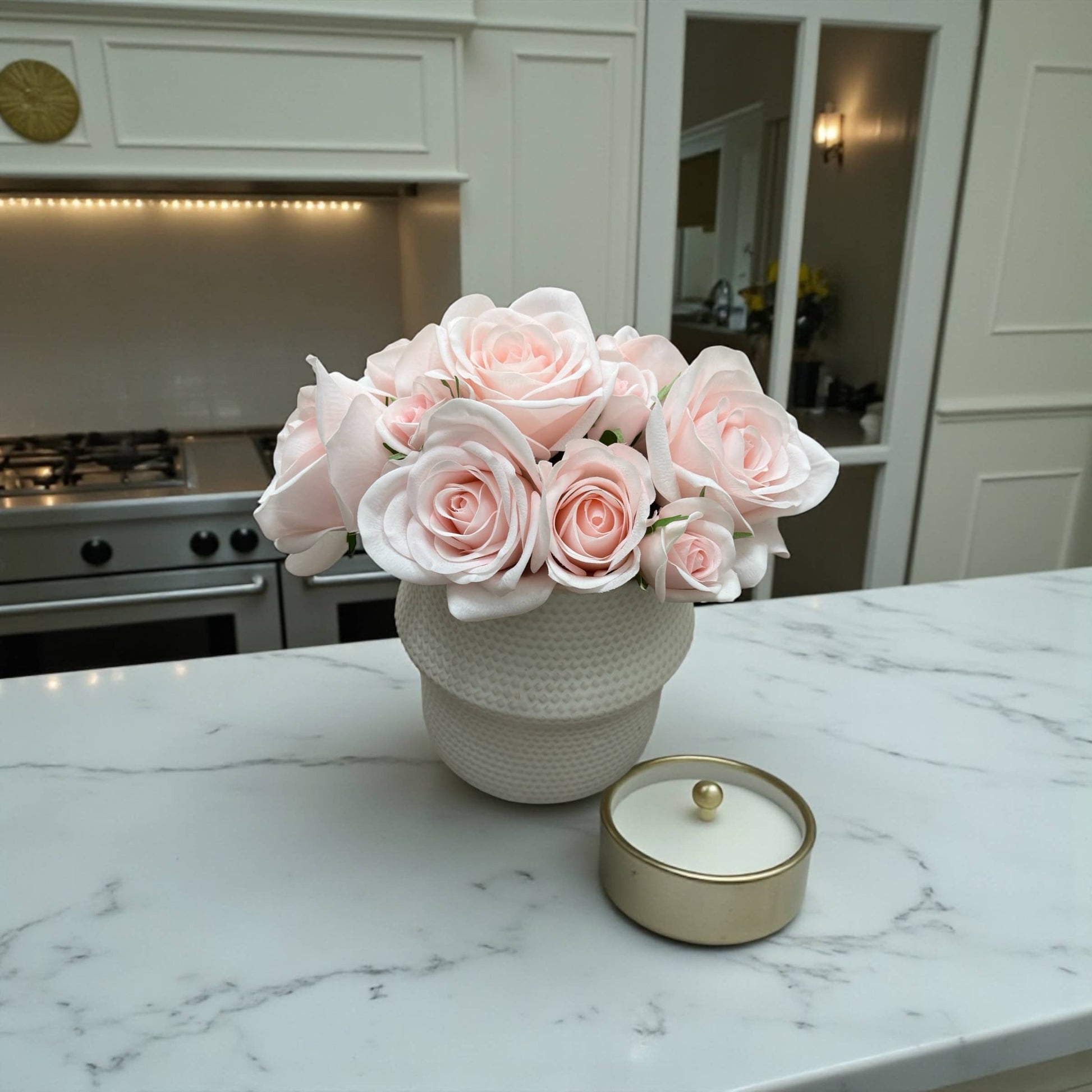 10" Pack of 6 Stems-Ultra Realistic Moisturized Touch Rose