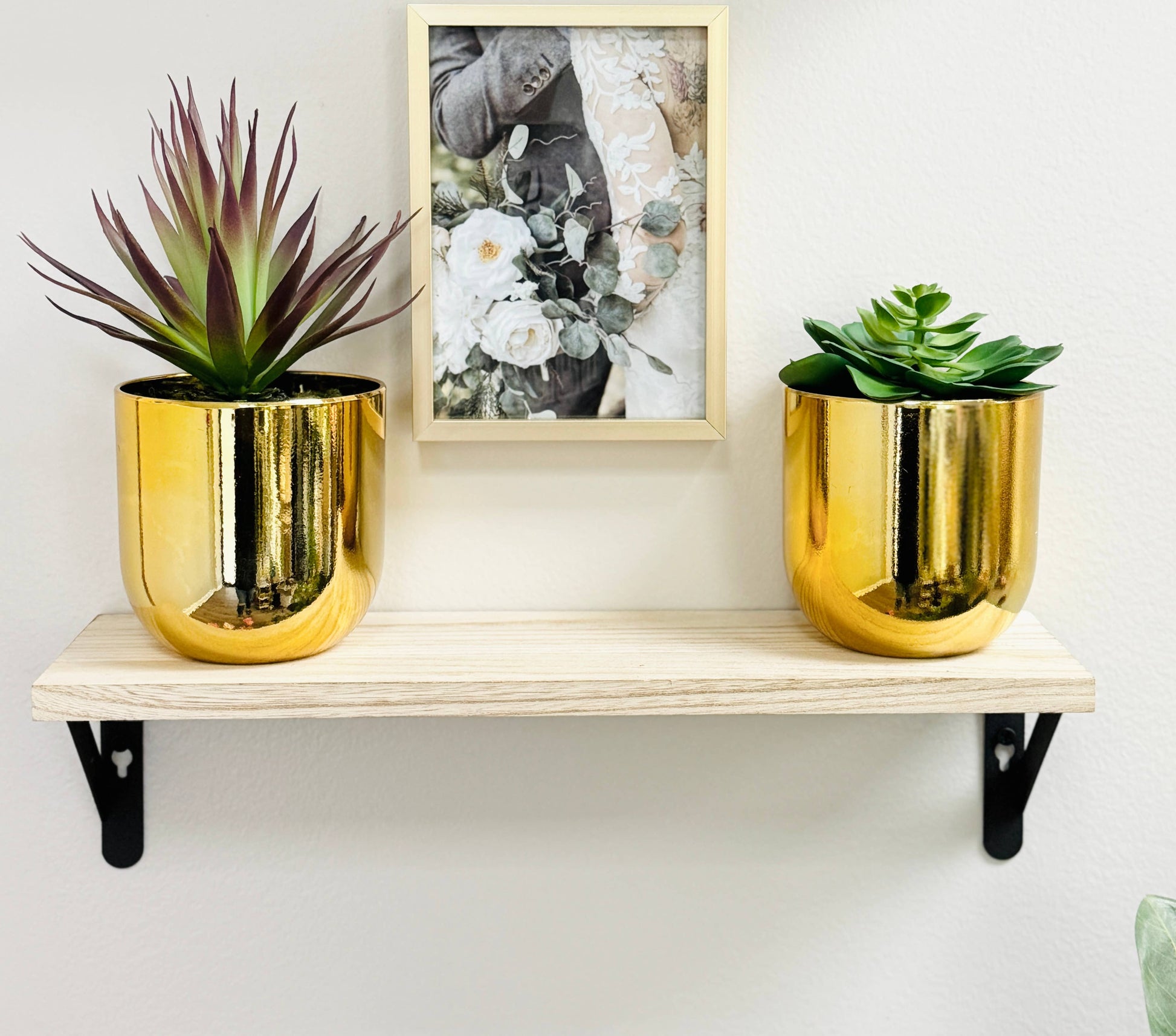 Potted Artificial Tabletop Succulents -Echeveria Yucca
