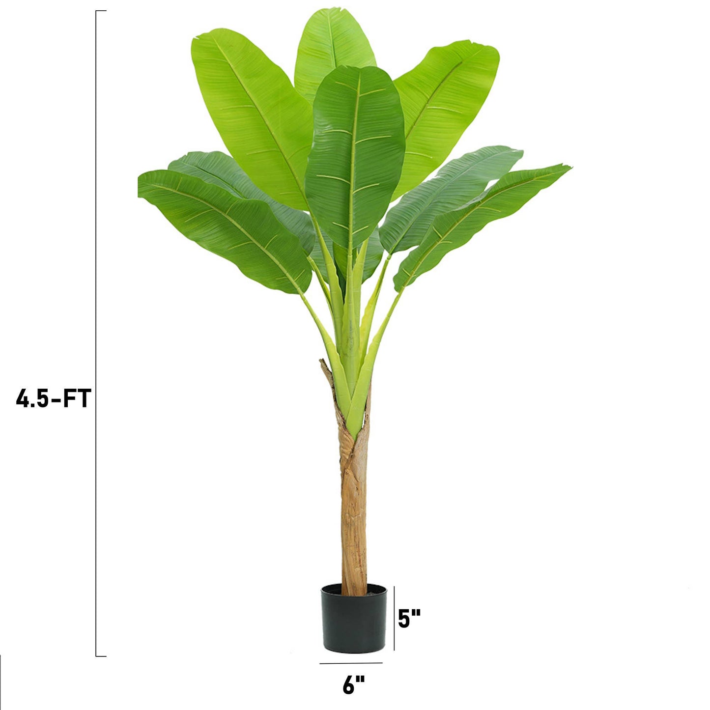 Large Artificial Banana Tree-PE Leaves Lifelike Trunk