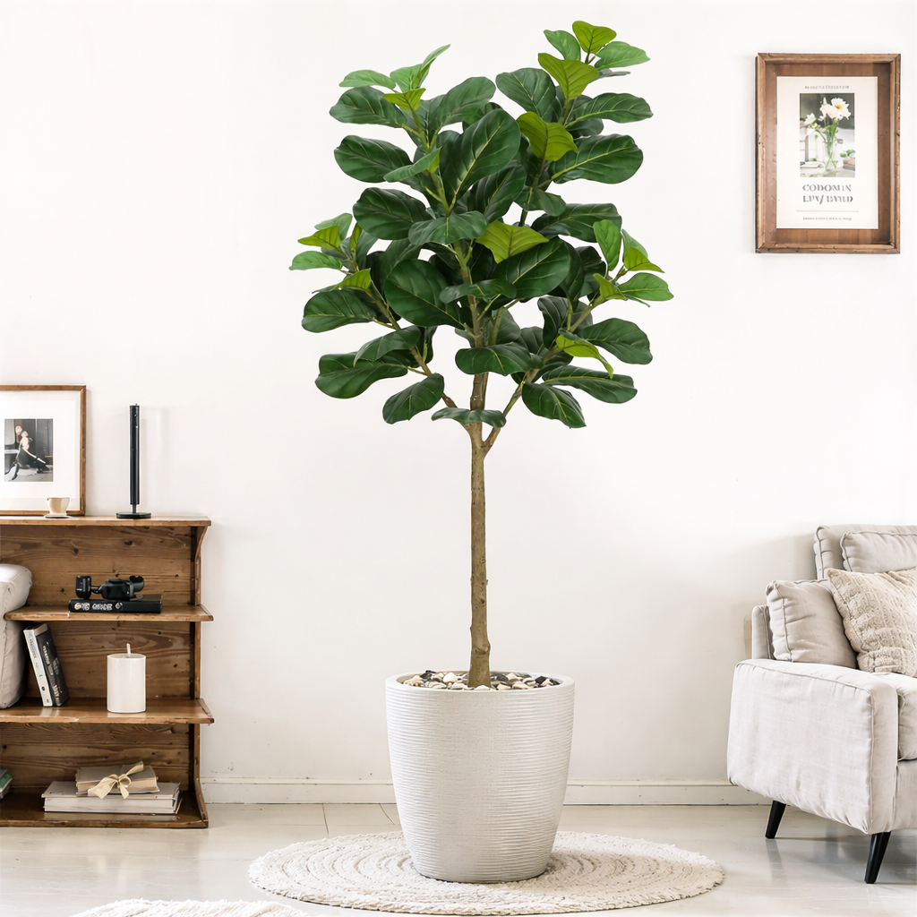 4-6Ft-Designer Faux Fiddle Leaf Fig Tree