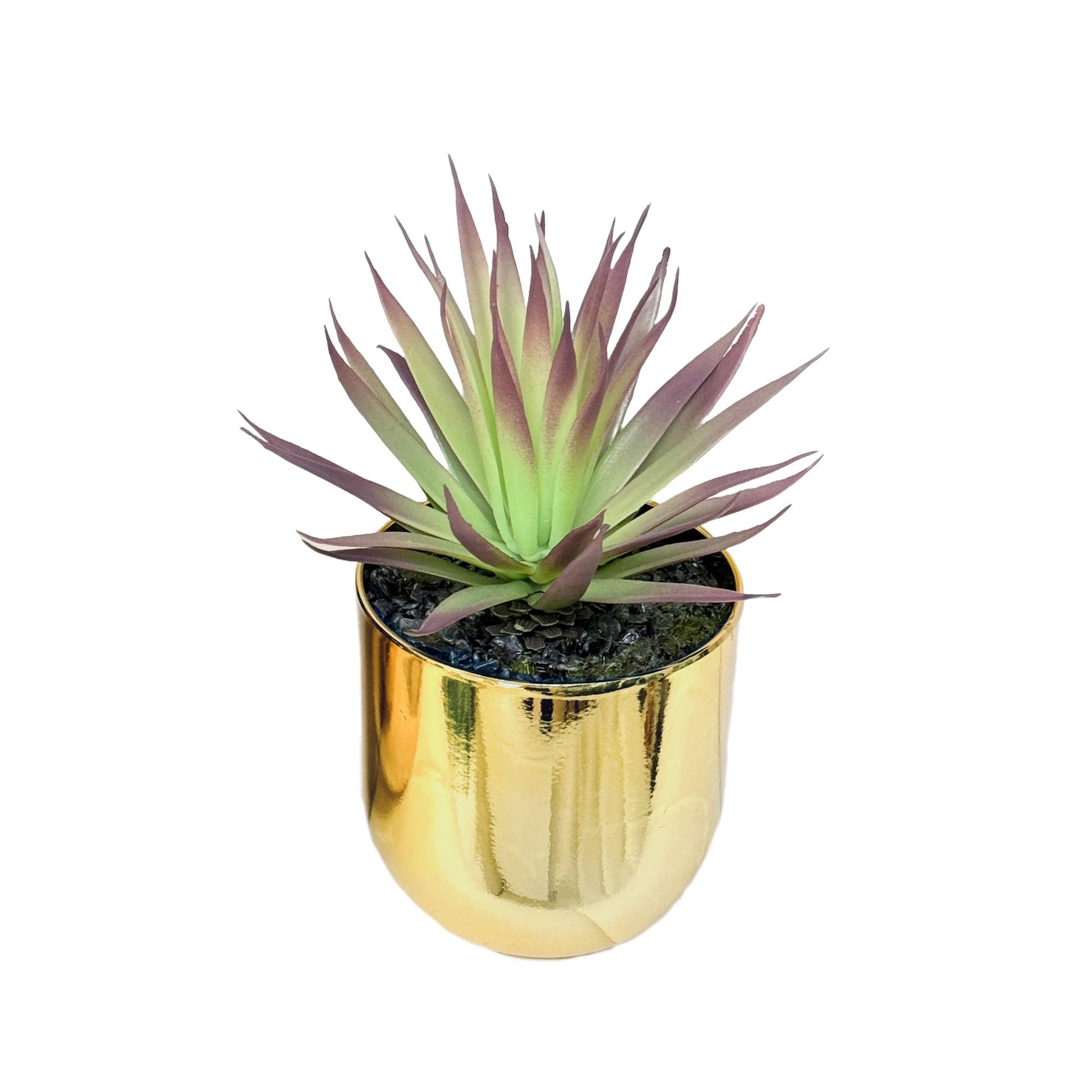 Potted Artificial Tabletop Succulents -Echeveria Yucca