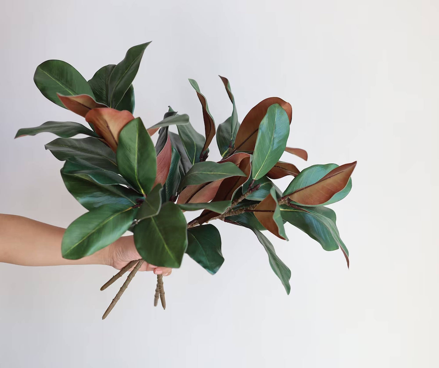 22"Ultra realistic Real Touch Magnolia Stem-10 leaves