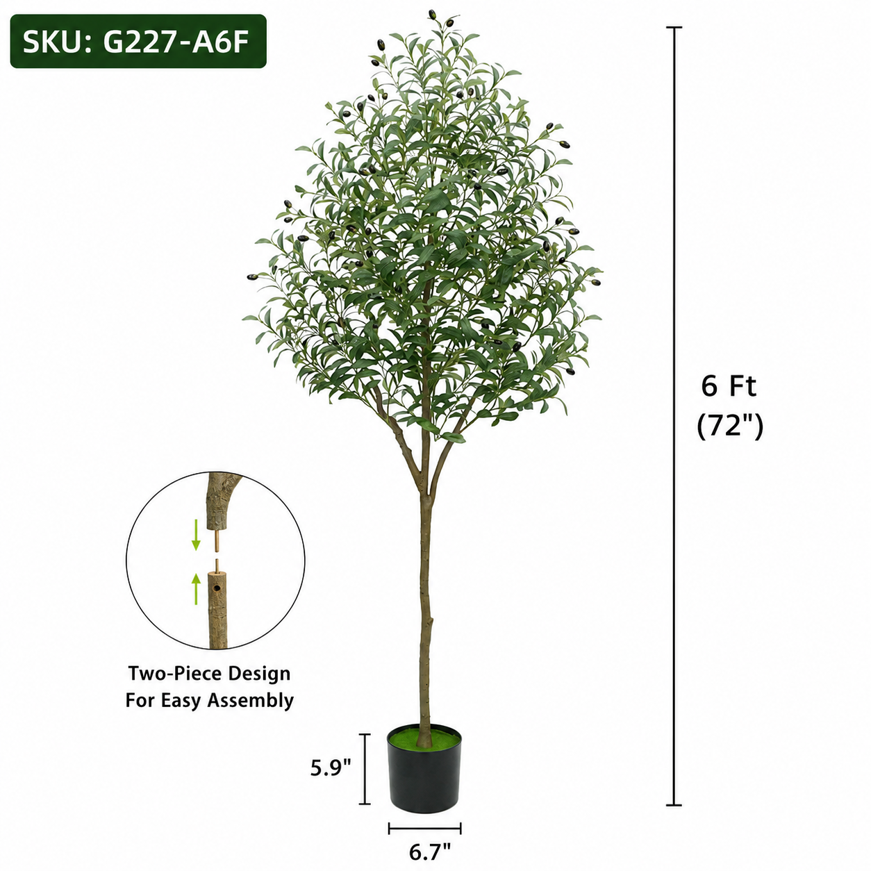 Artificial Realistic Olive Trees-13 sizes
