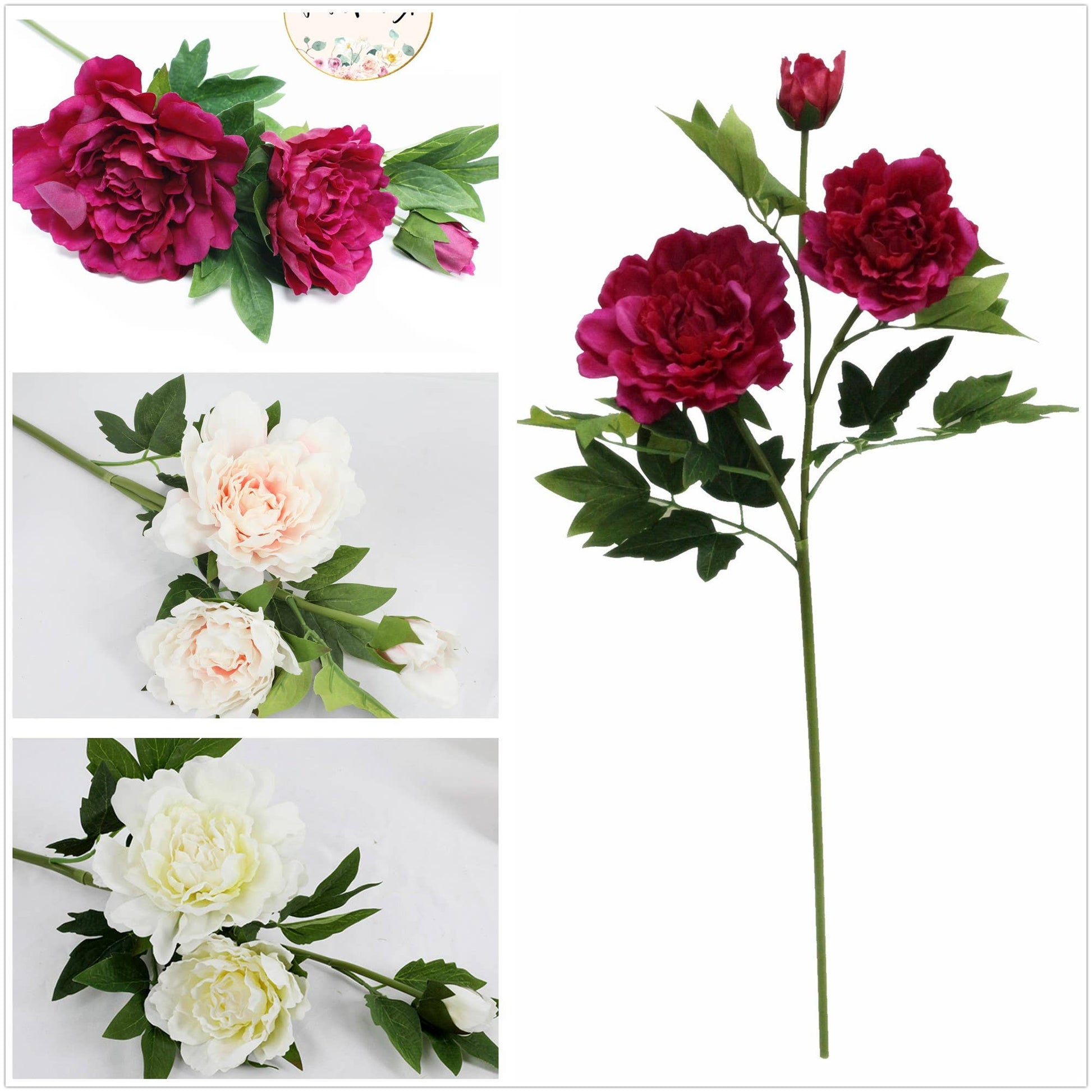 26"-Premium Collection-Real Touch Moisturized Peony Stem