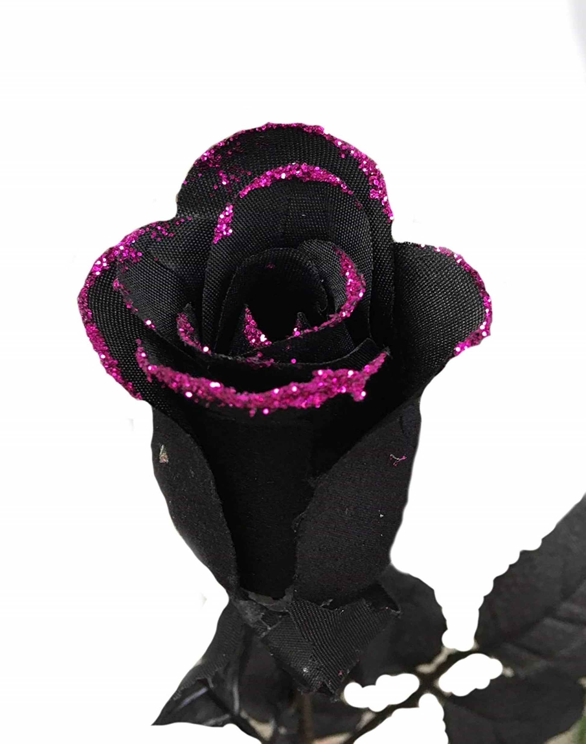 24"Classic Halloween Artificial Glittered Rose 