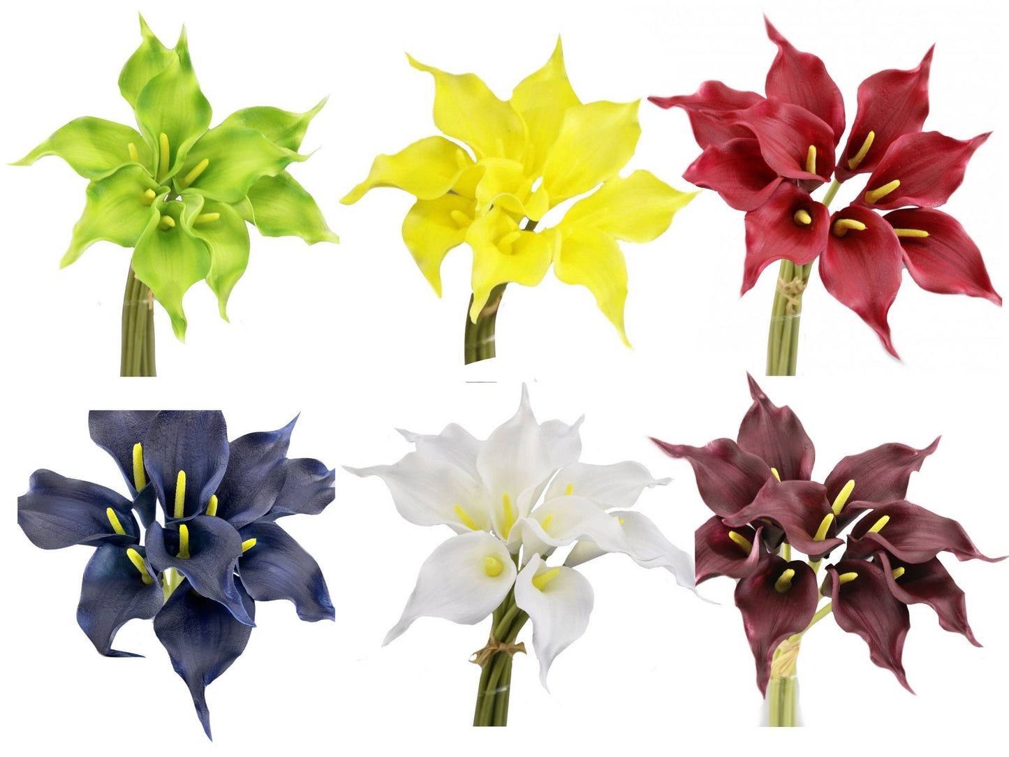 Pack of 9-16"inch Premium Real Touch Long tip Calla lily