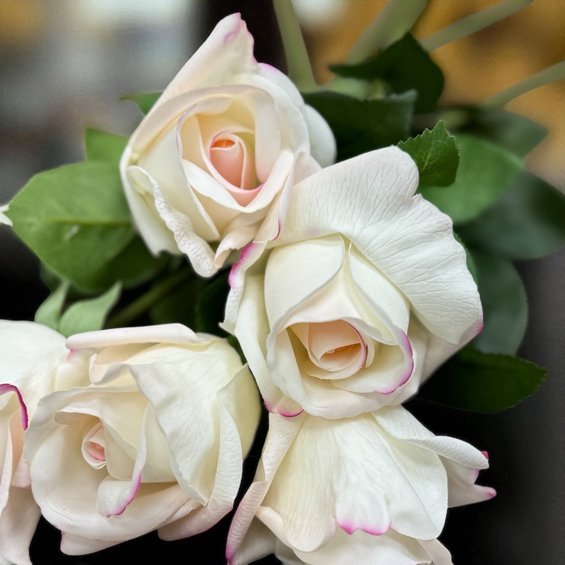 21.5" Ultra Realistic Faux Rose Stem–Moisturizing coating