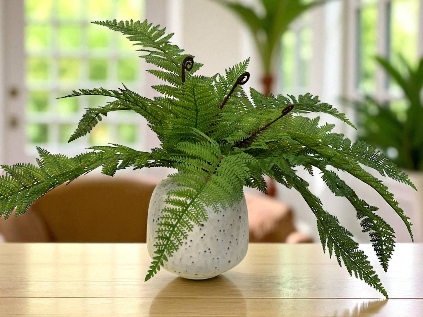 20"Soft Plastic Artificial Fern Bush-15 Sprays