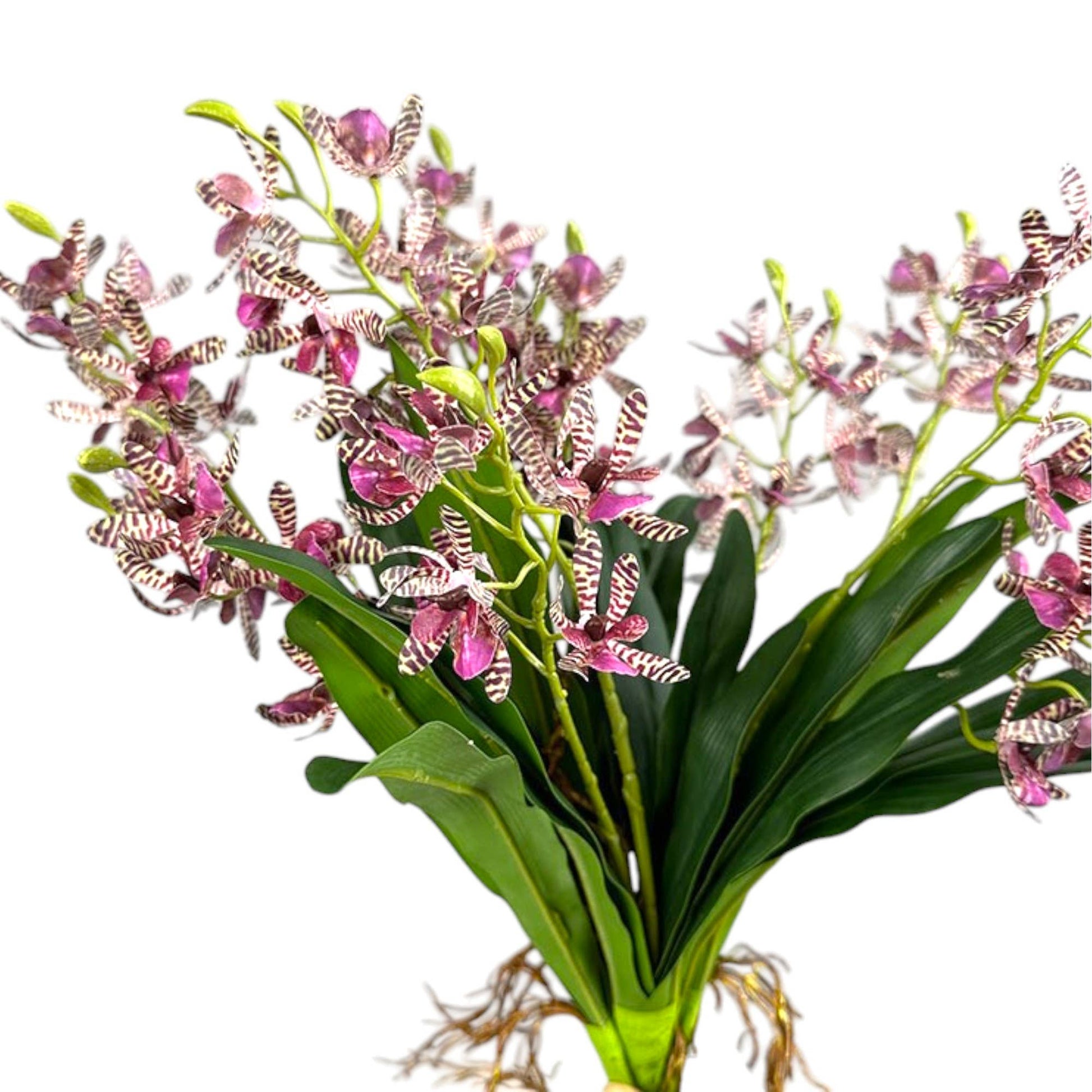 17"Artificial Arachnis Orchid Real Touch Leaves