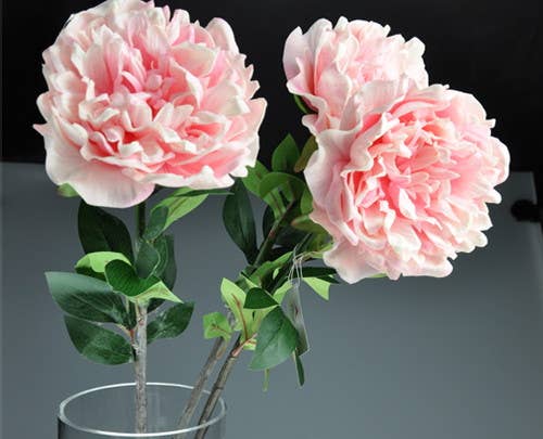 30" Elegant Bloom Long stem soft touch-PU made Peony