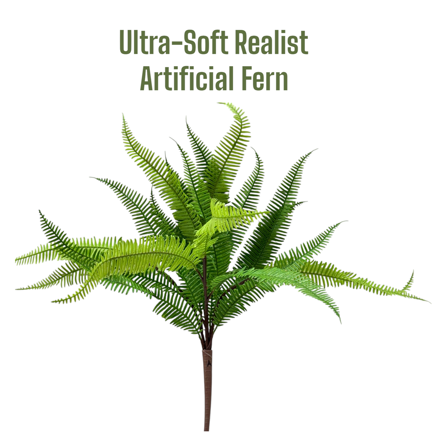 Realistic & Ultra-Soft Touch-21 Leaves-Artificial Fern Bush