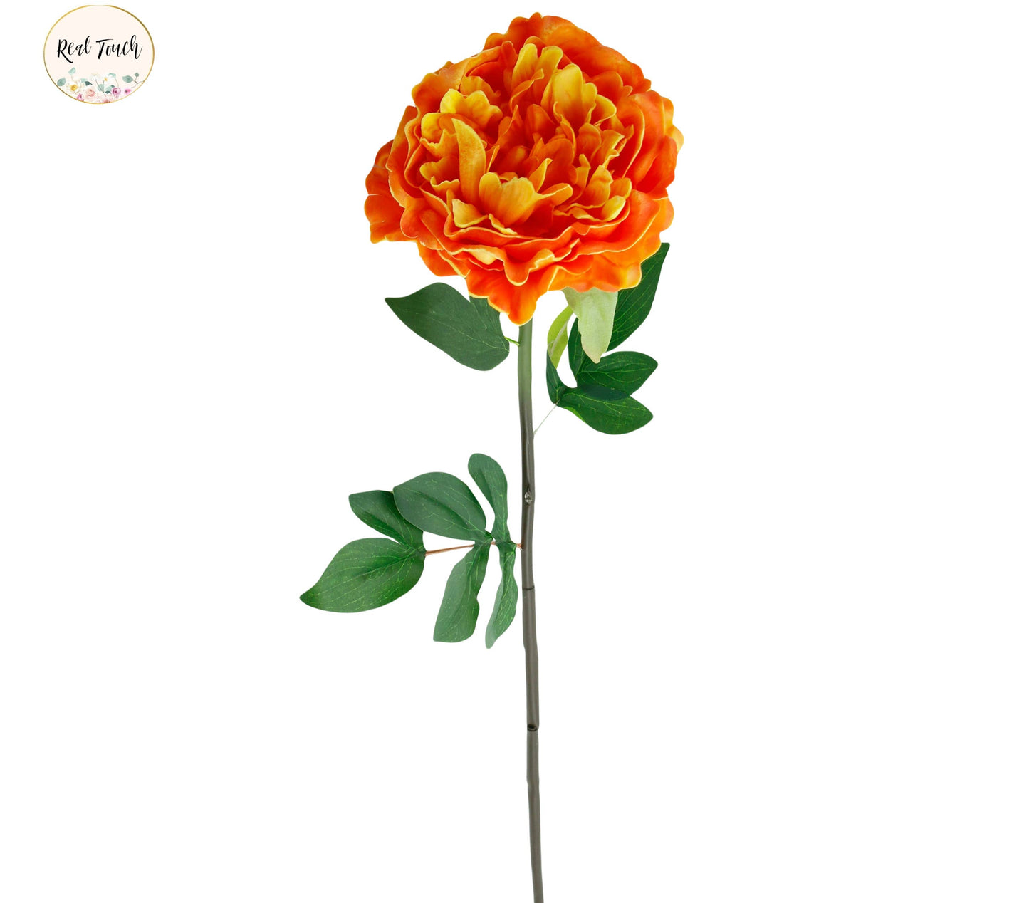 30" Elegant Bloom Long stem soft touch-PU made Peony