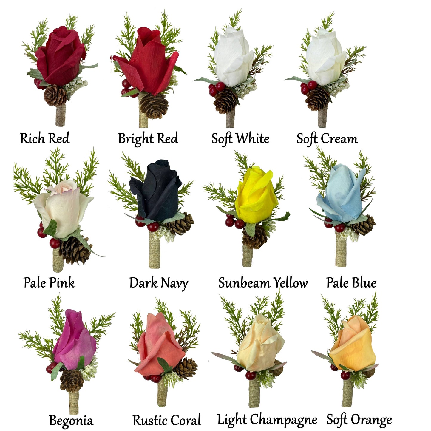 Ready to use-Elegant Real Touch rose Boutonniere - Clip&Pin