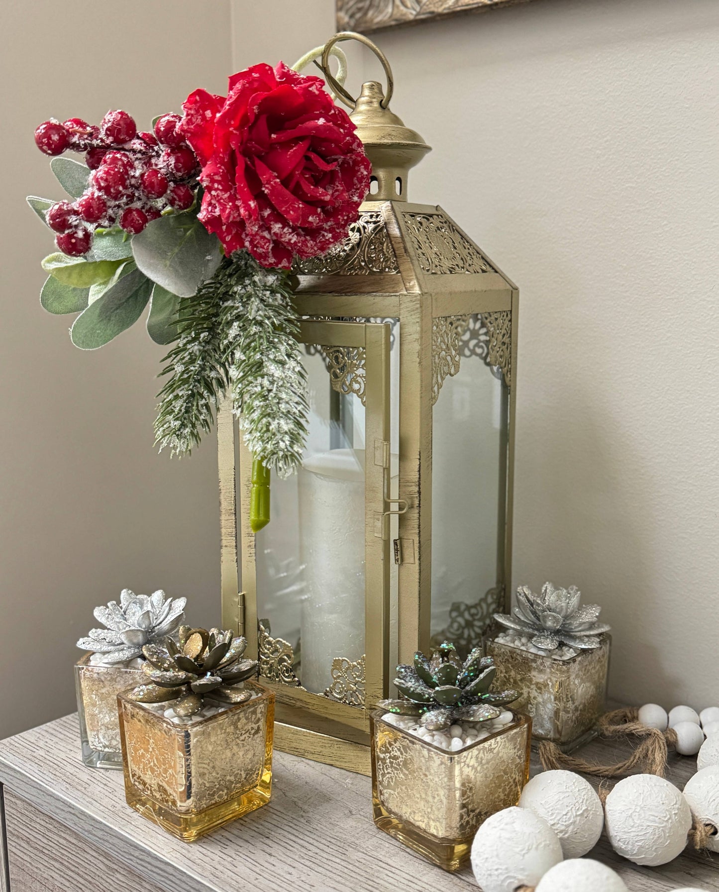 Special Holiday Edition 3" Potted Succulent Faux Echeveria 