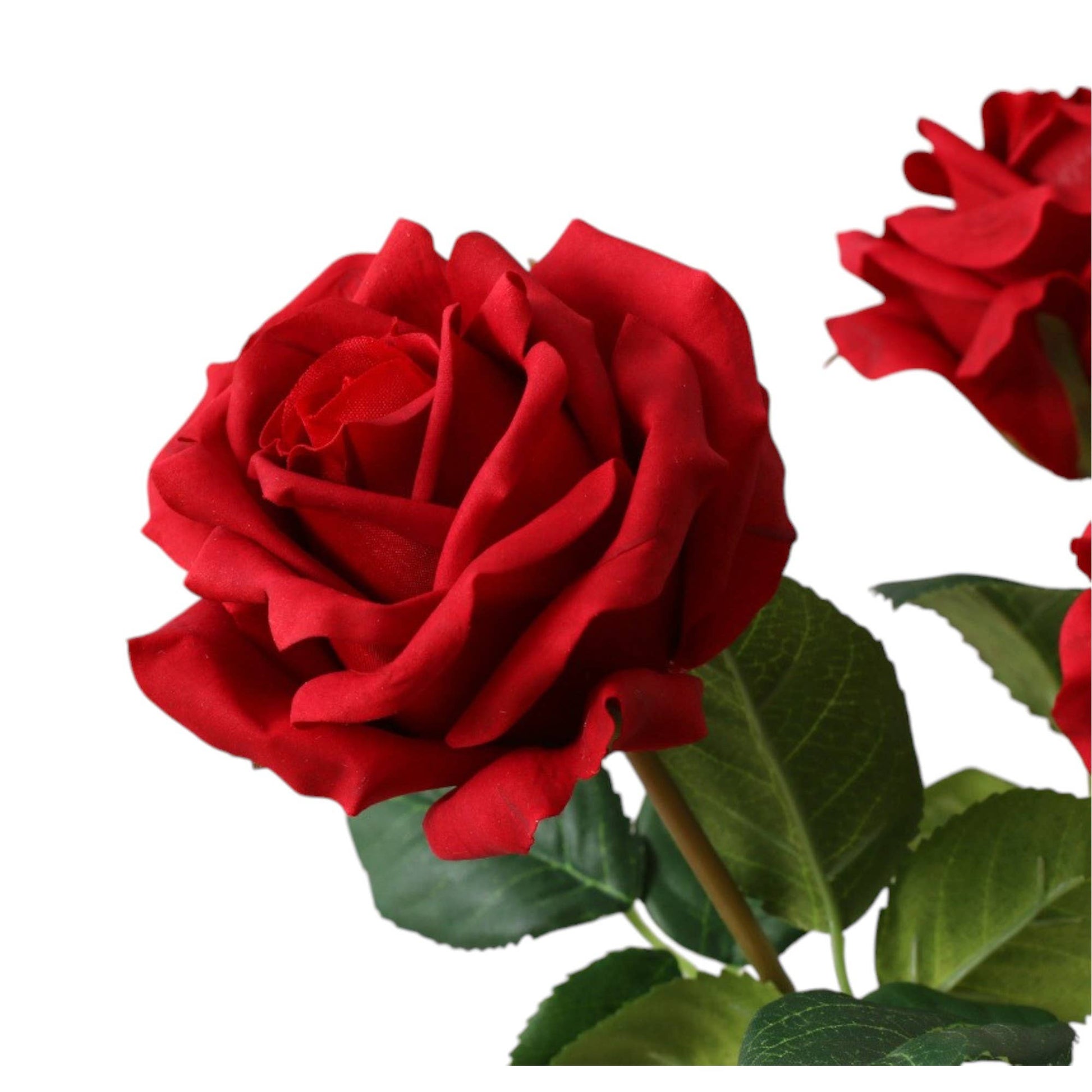 17"-Real Touch Artificial Ingrid Bergman garden Rose 