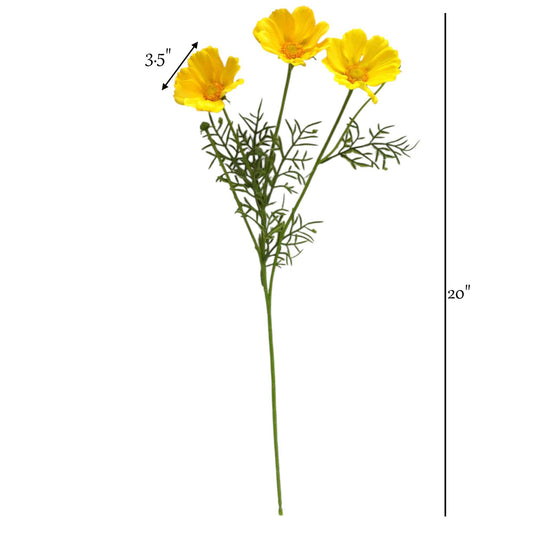 20" Real Touch Cosmos Flowers-vibrant lifelike colors