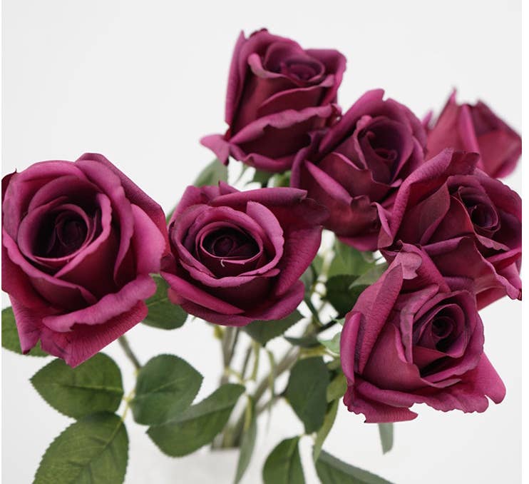 21.5" Ultra Realistic Faux Rose Stem–Moisturizing coating