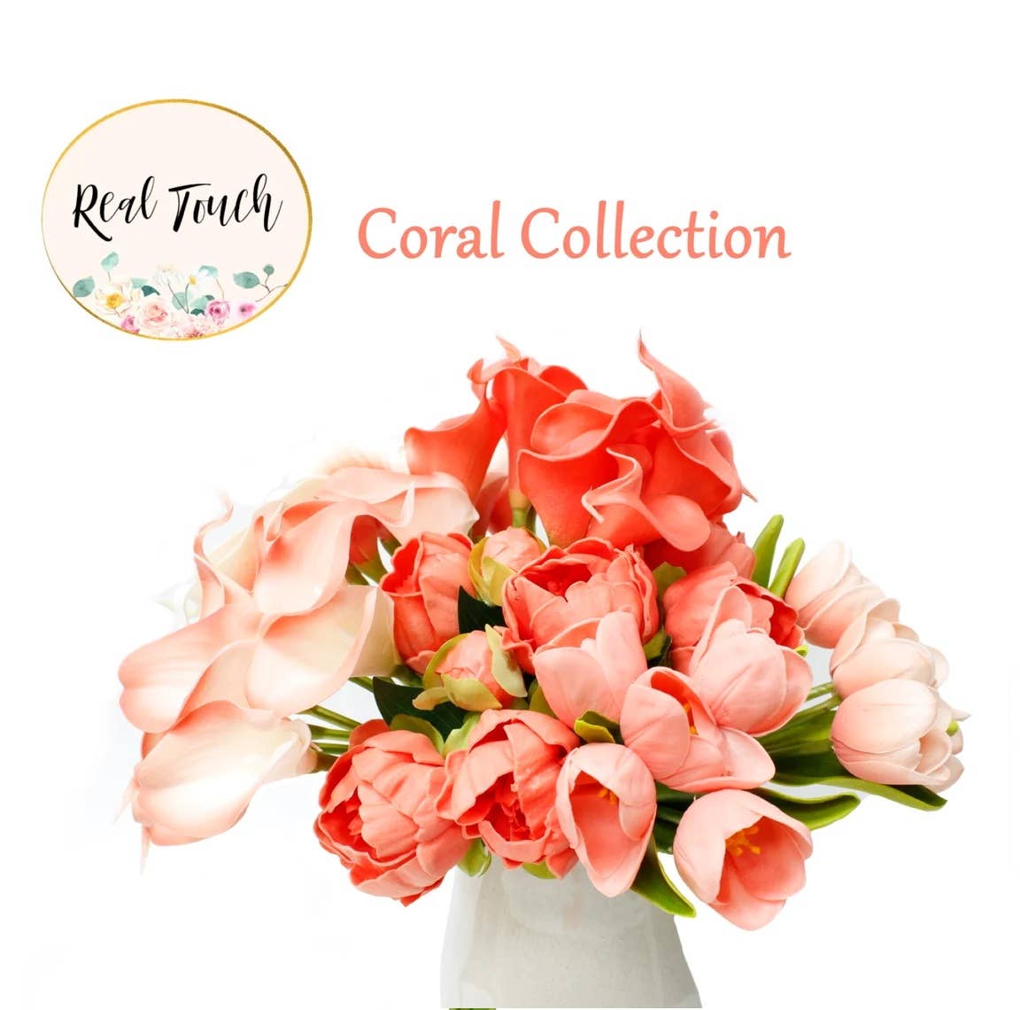Pack of 10 Stems-Real Touch Calla lilies-Small Bloom