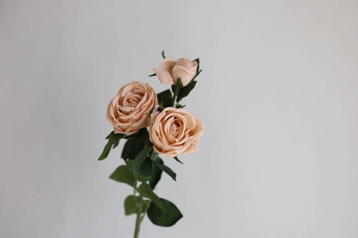 28.75"-Long Lush Elegant large bloom Real Touch Cabbage Rose