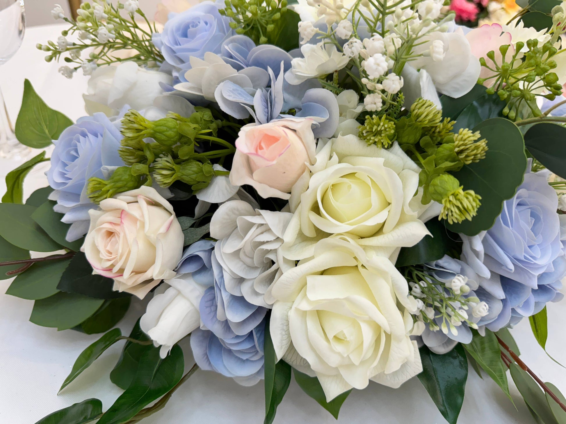 19"-Quality Faux Hydrangea-Moisturizing Coating